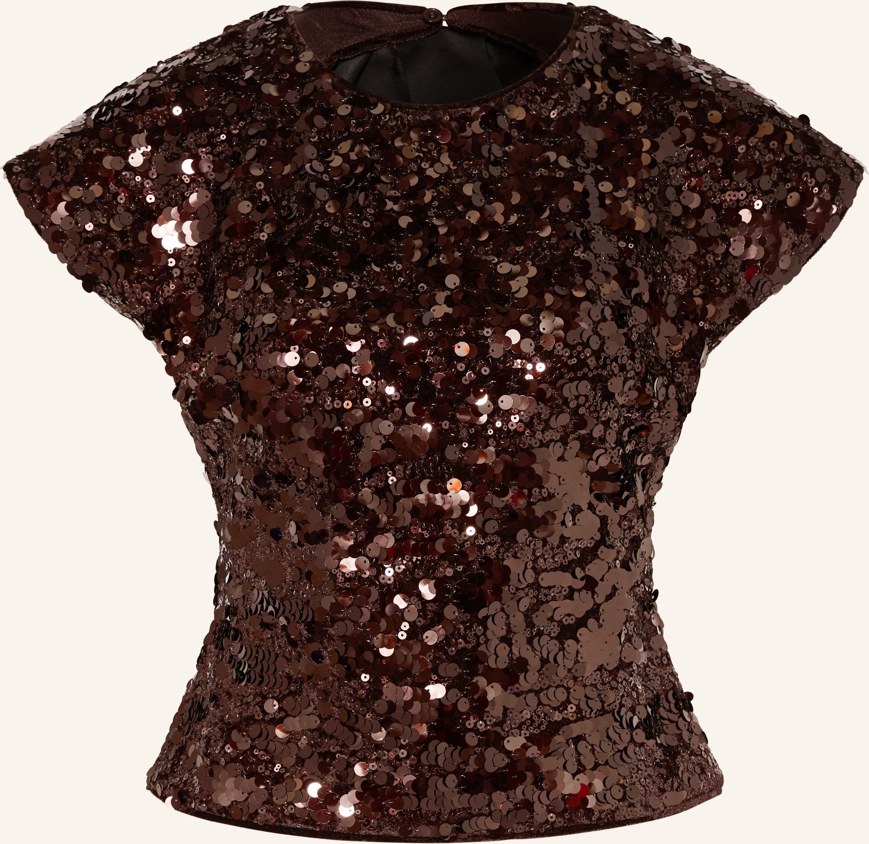 Ganni Blusenshirt Aus Samt Mit Pailletten rot