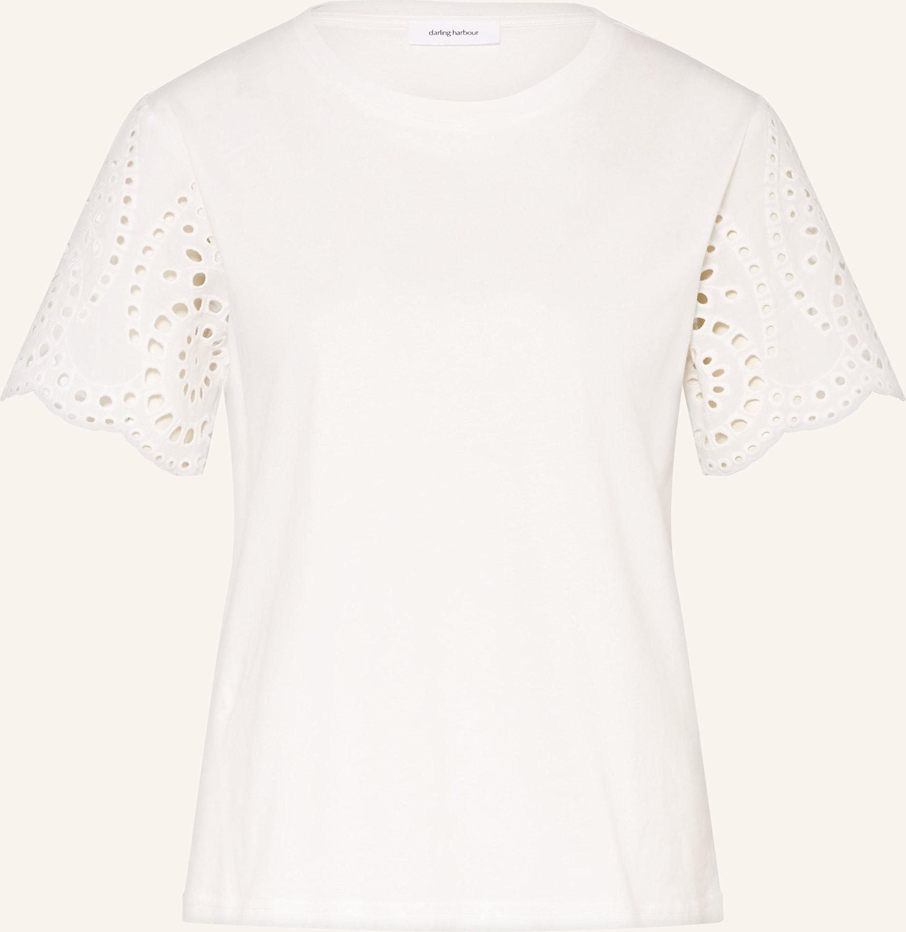 Darling Harbour T-Shirt Mit Lochspitze weiss