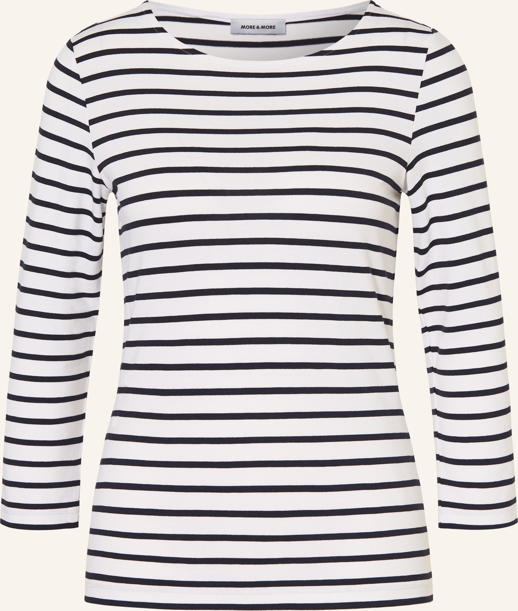 More & More Shirt Mit 3/4-Arm weiss