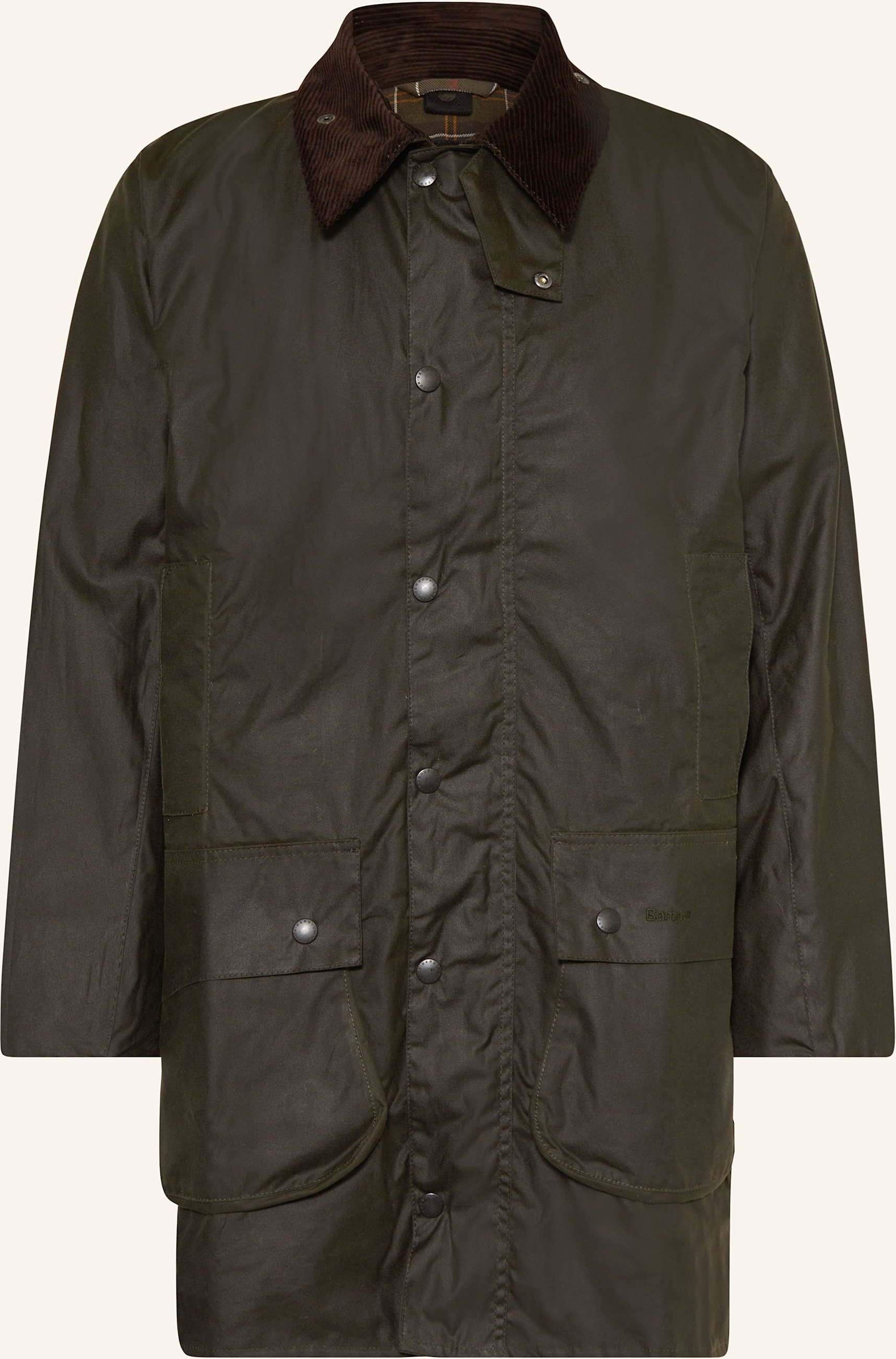 Thumbnail - Barbour Fieldjacket Border Wax gruen