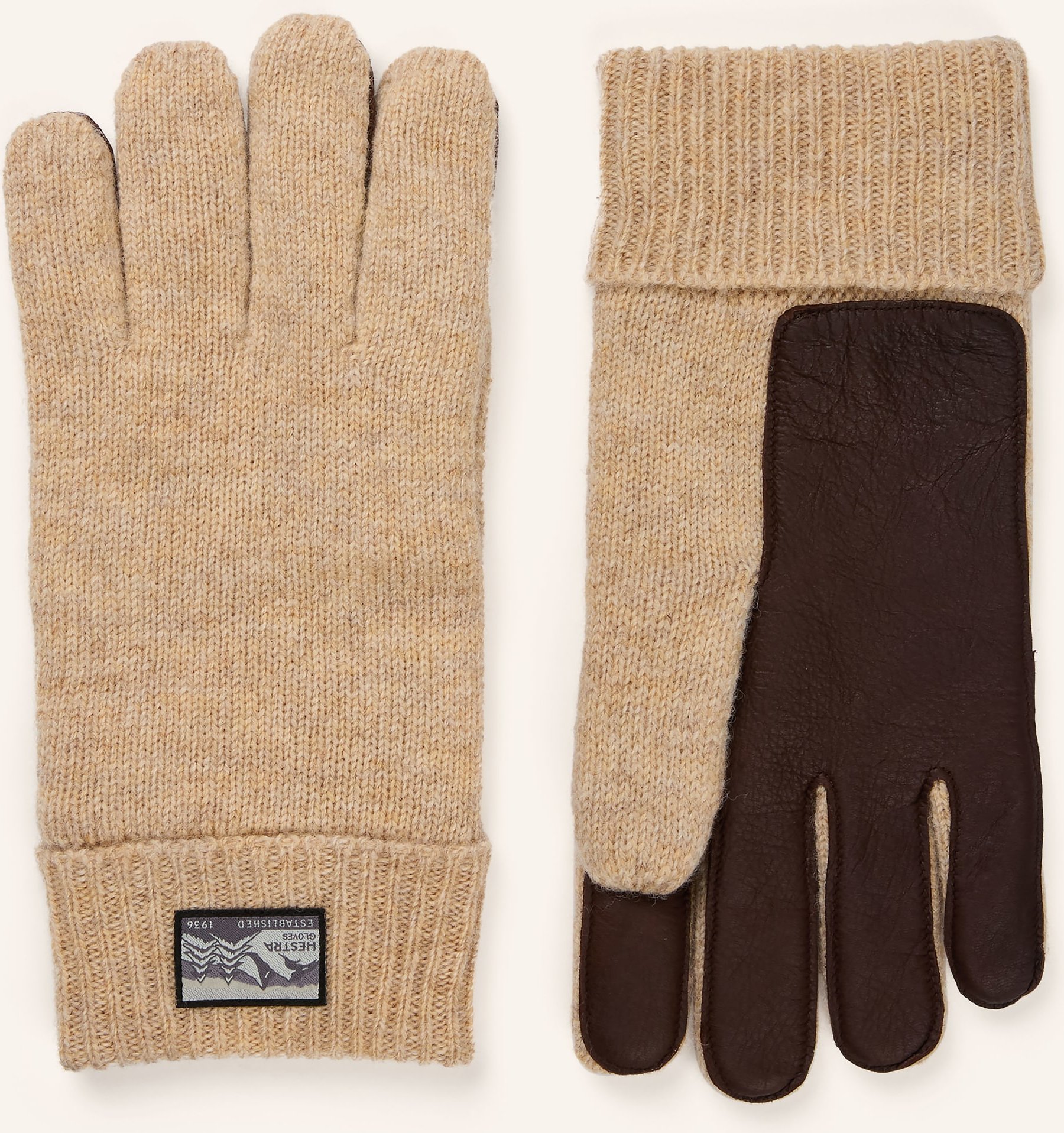 Hestra Handschuhe Raggwool Deer Im Materialmix beige