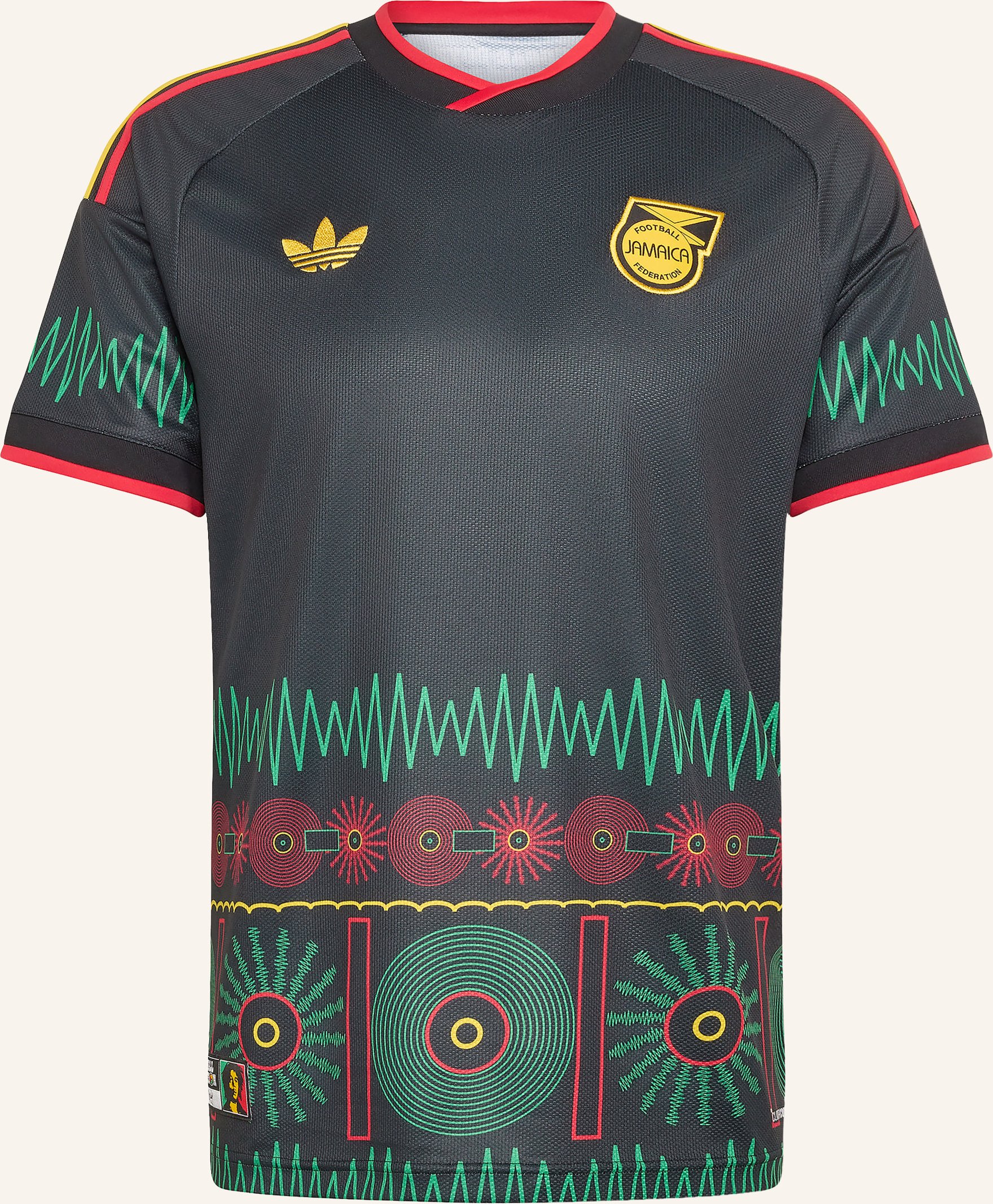 Adidas Auswärtstrikot Jamaika 26 X Bob Marley schwarz