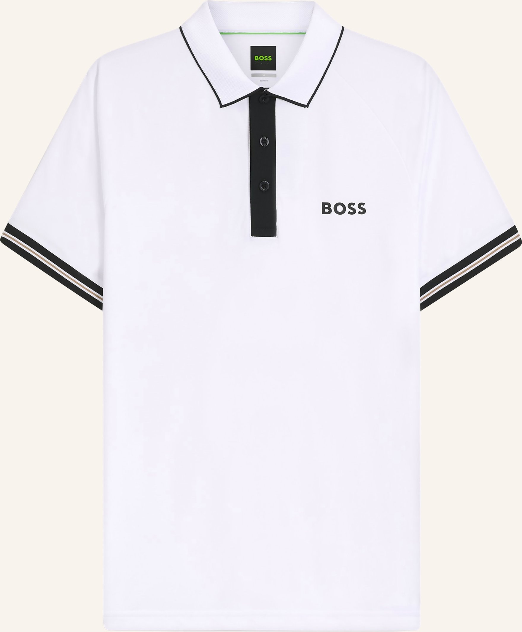 Boss Funktions-Poloshirt Active Slim Fit weiss