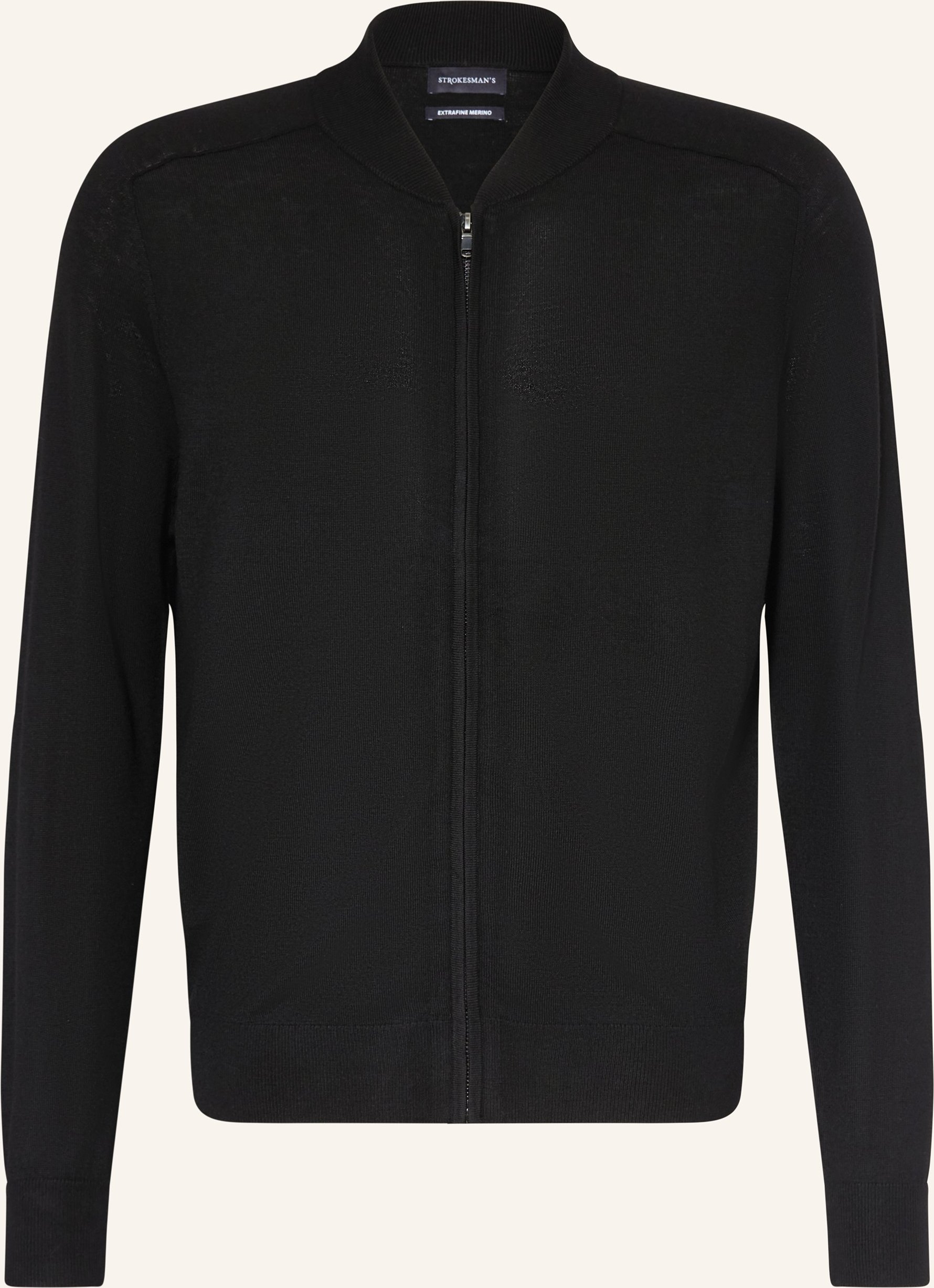 Strokesman's Strickjacke Aus Merinowolle schwarz