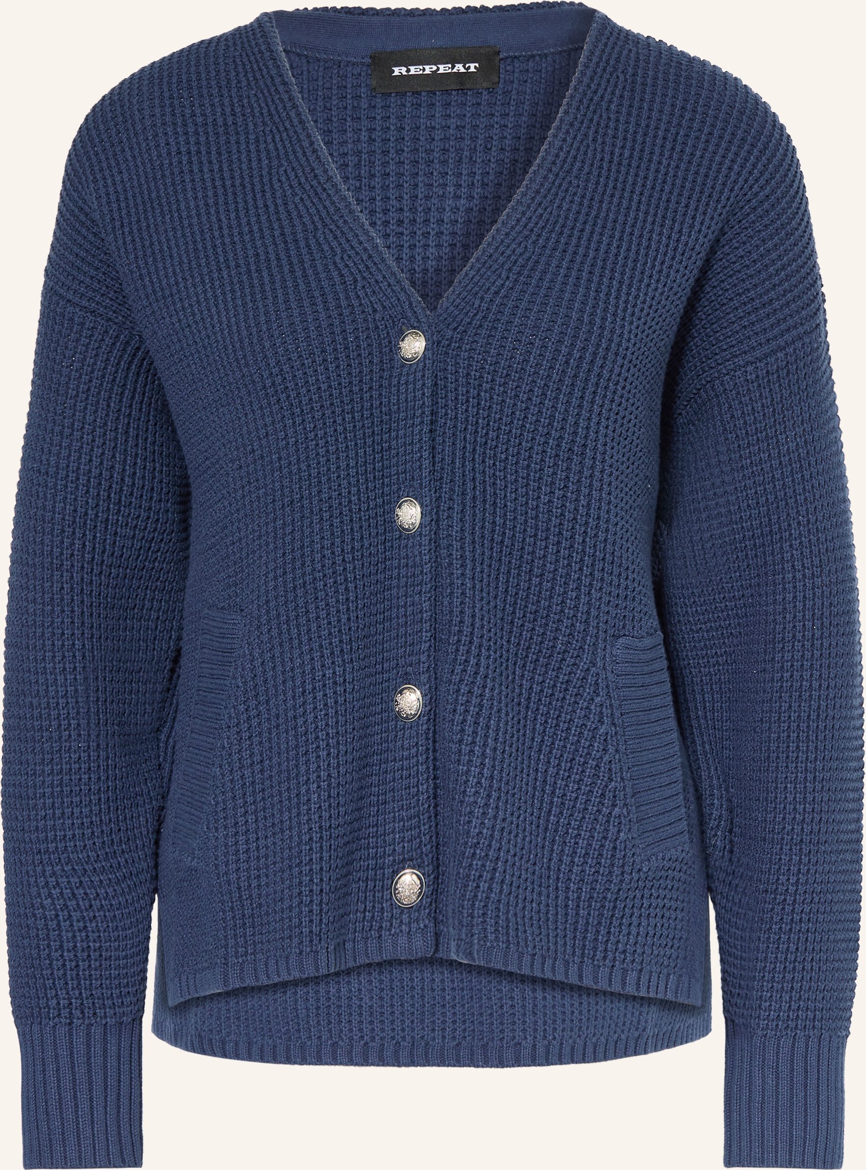 Repeat Strickjacke blau
