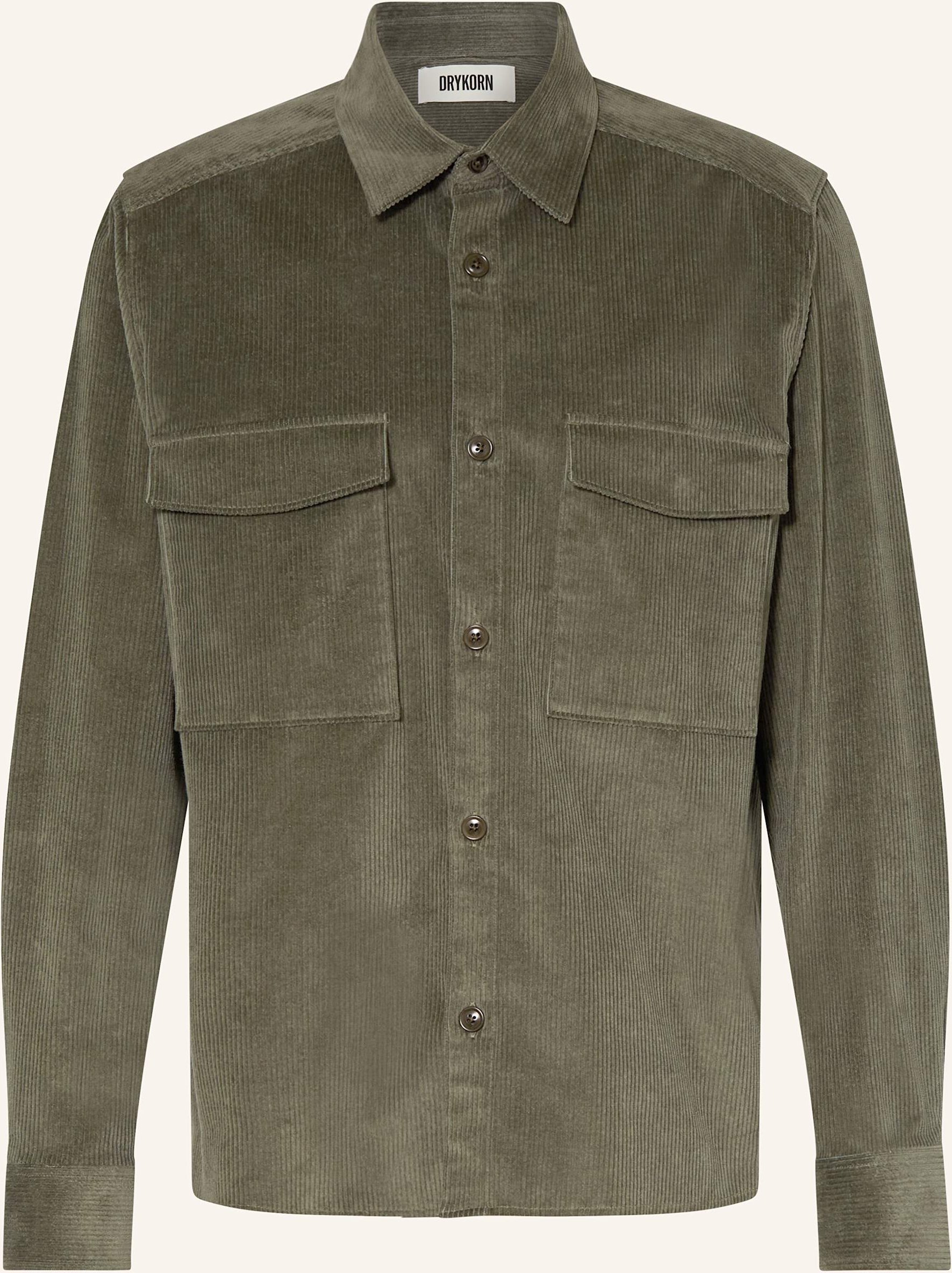 Drykorn Cord-Overjacket Gunray gruen