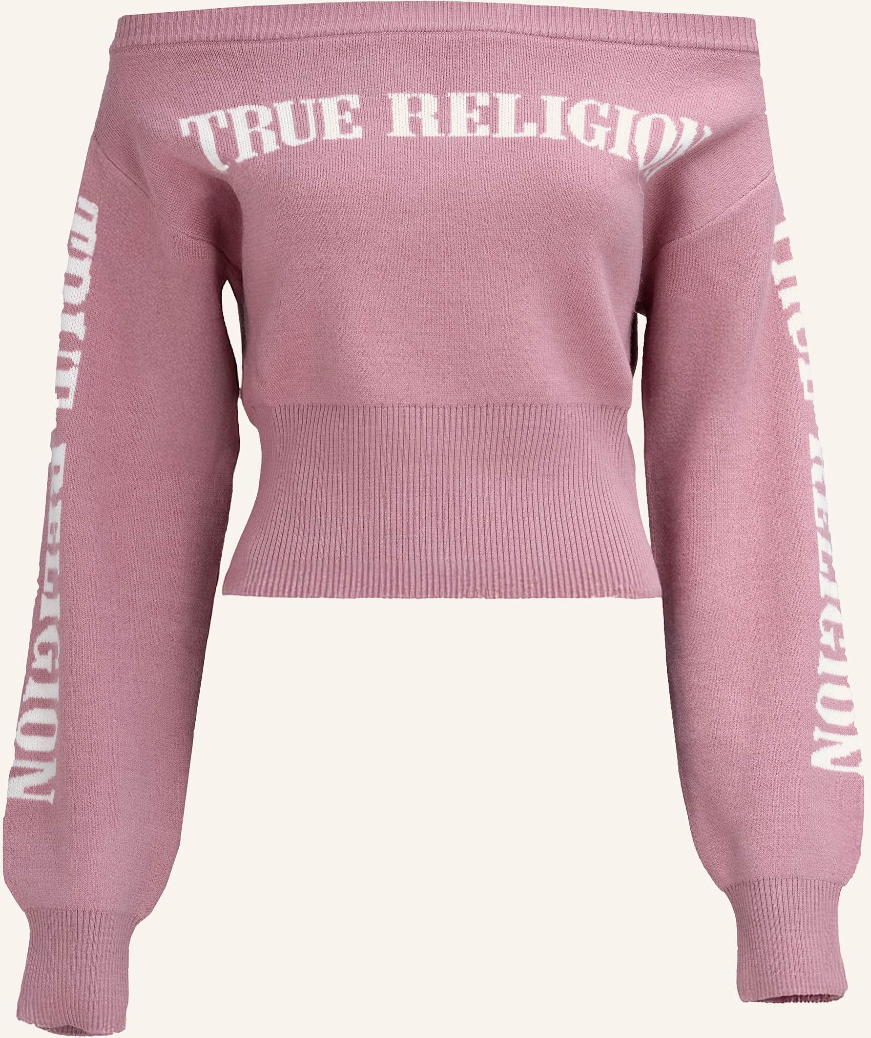 True Religion Pullover Schulterfrei rosa
