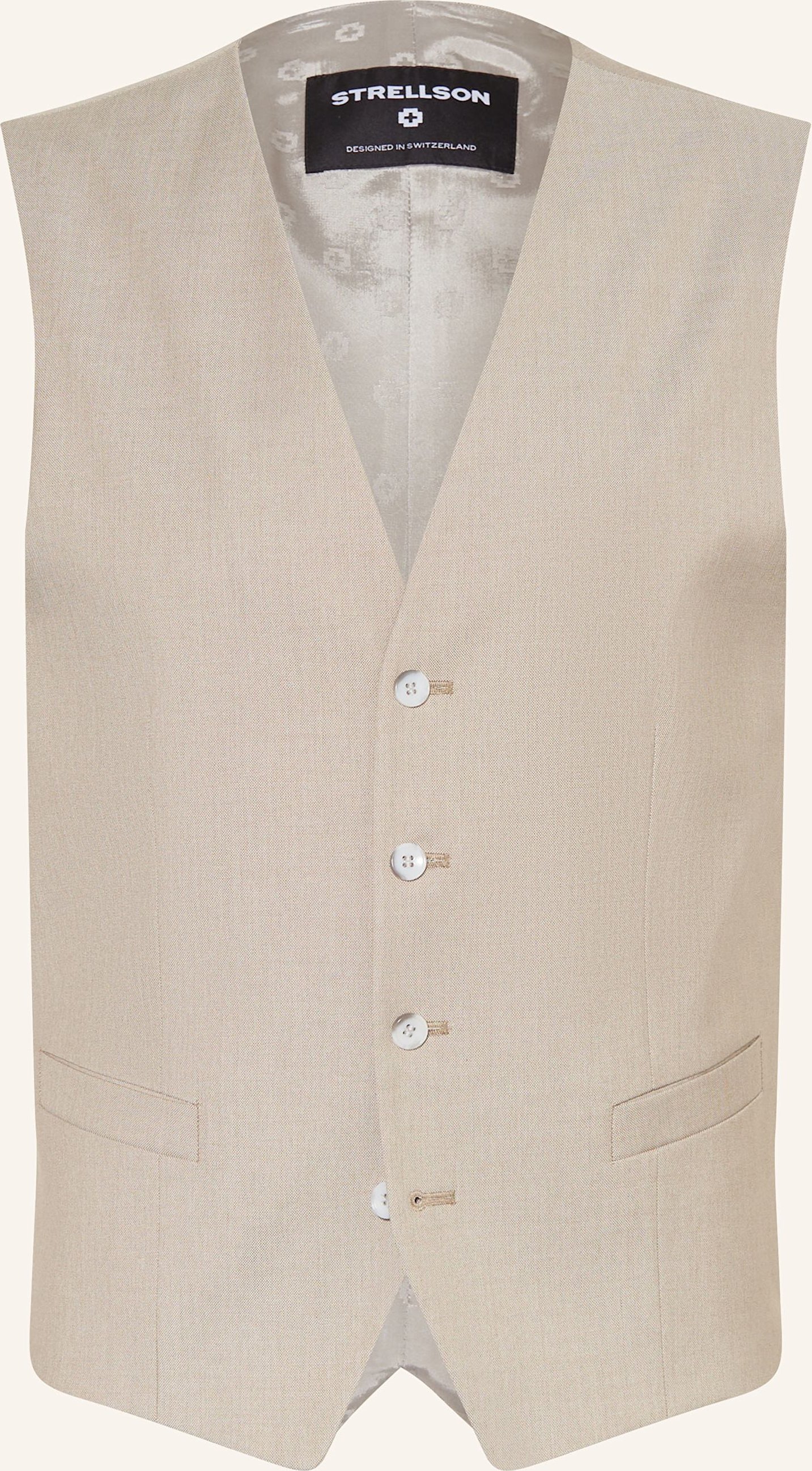 Thumbnail - Strellson Anzugweste Gyl Slim Fit beige