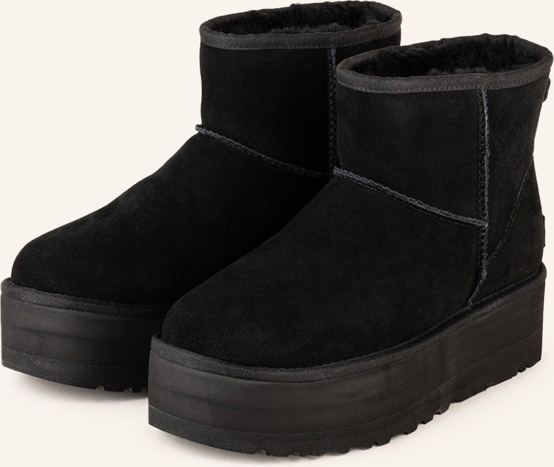 Thumbnail - Ugg Plateau-Boots Classic Mini Platform schwarz