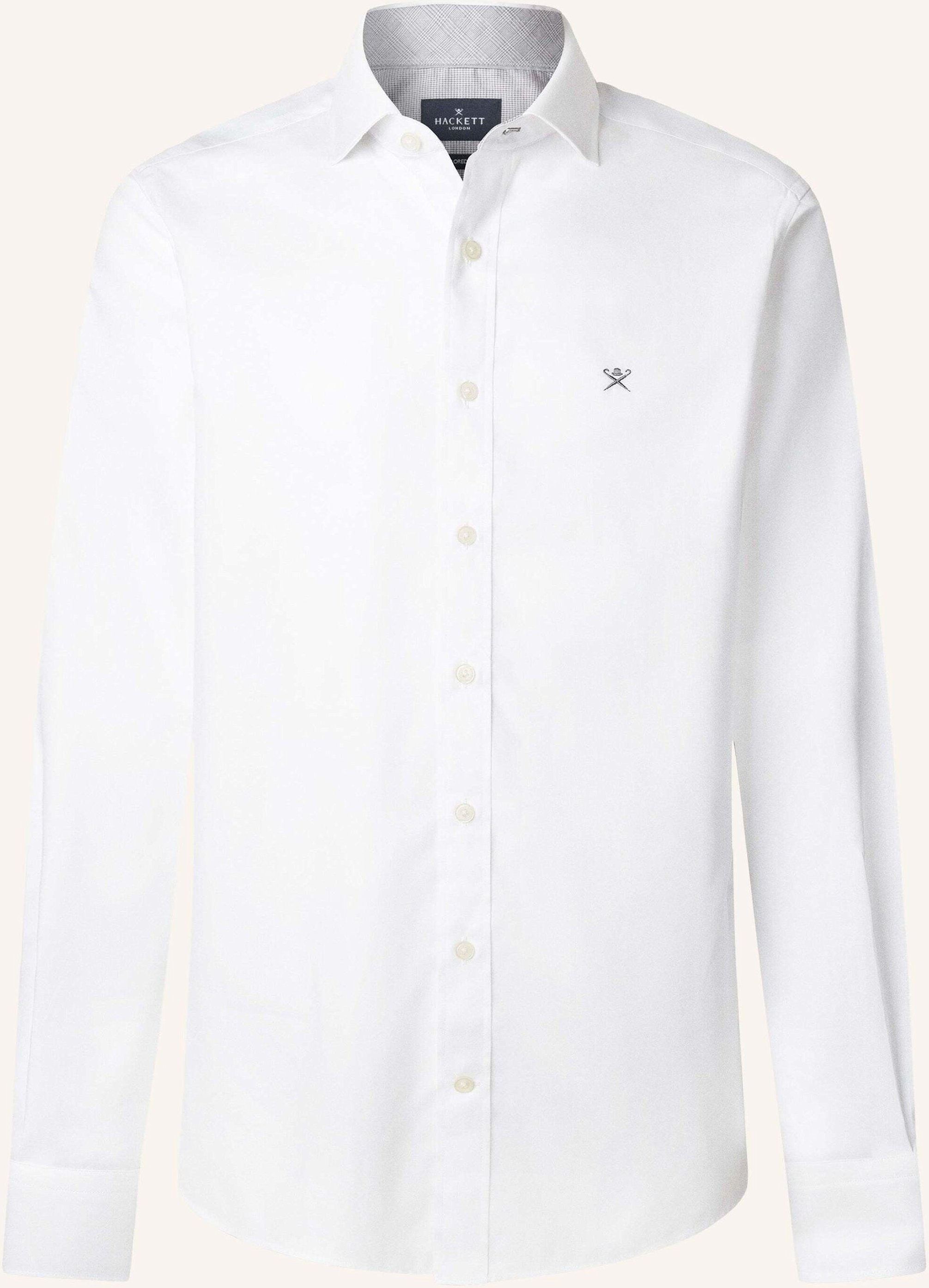 Hackett London Freizeithemd Hbone Multi weiss