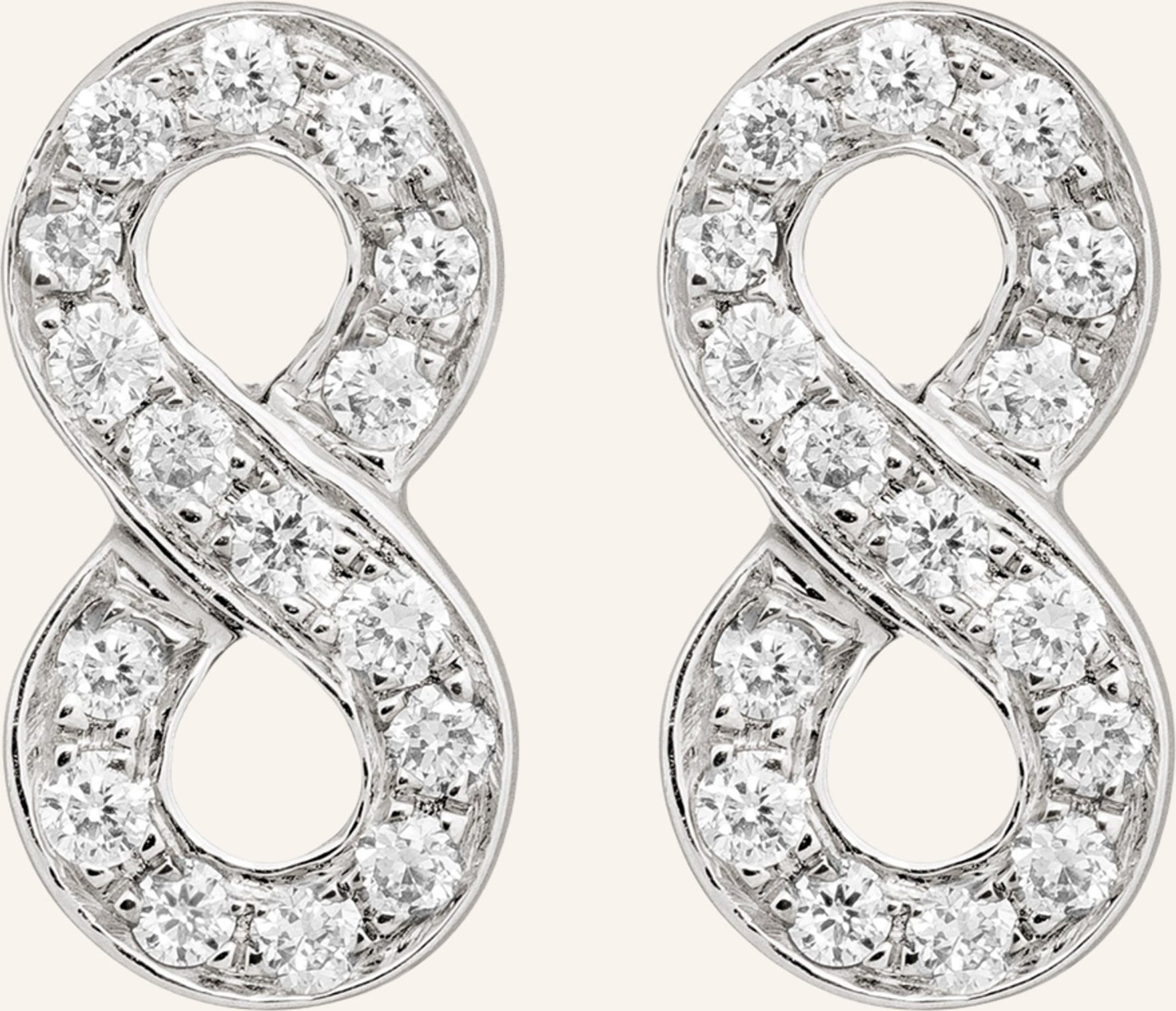 Cada Ohrstecker Tiny Infinity silber