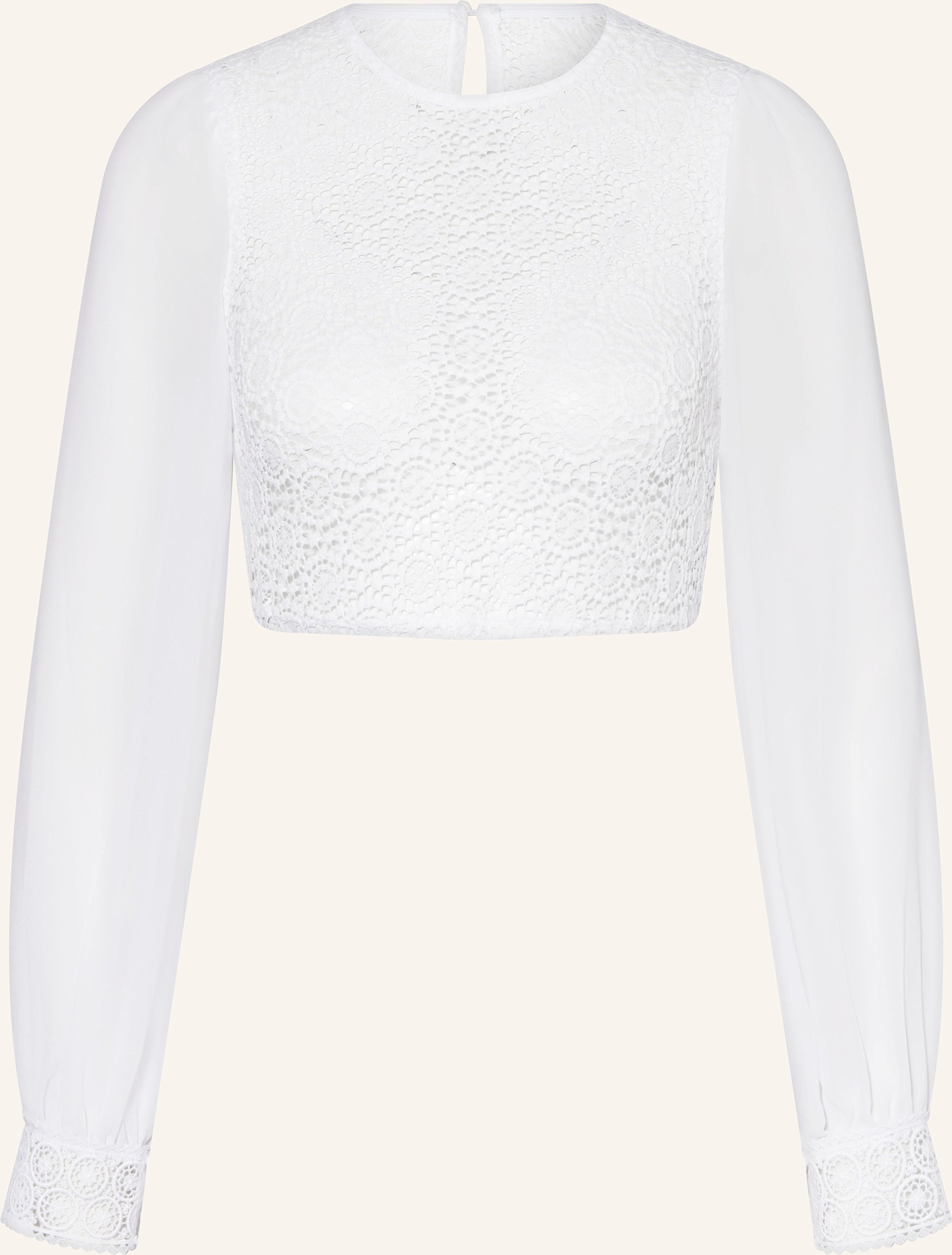 Johann & Johanna Dirndlbluse Mit Lochspitze weiss