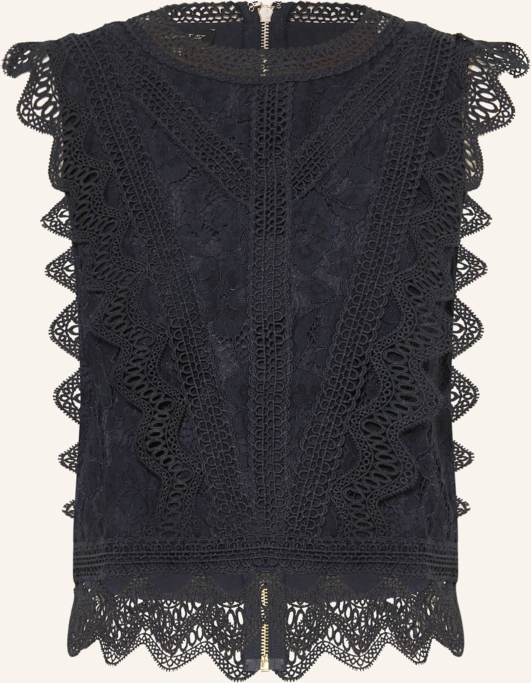 Apart Blusentop Aus Spitze blau