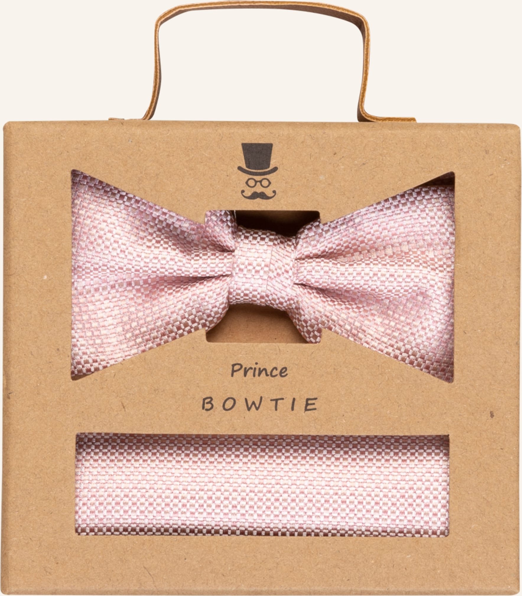 Prince Bowtie Set: Fliege Und Einstecktuch pink