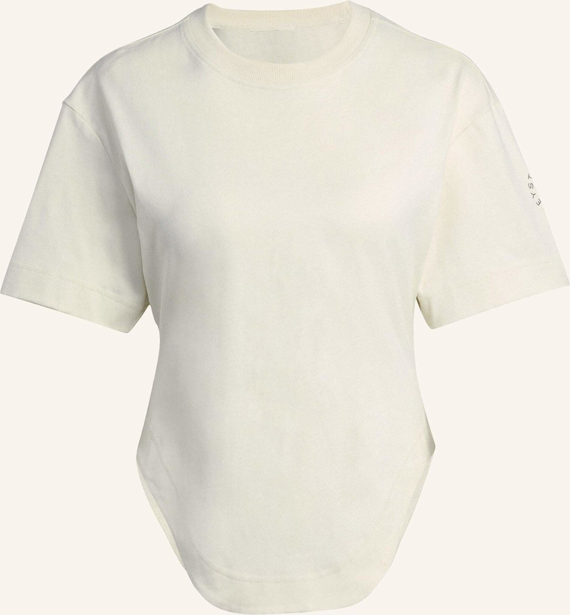 Adidas By Stella Mccartney Adidas By Stella Mccartney Sportswear Curved Hem T-Shirt beige