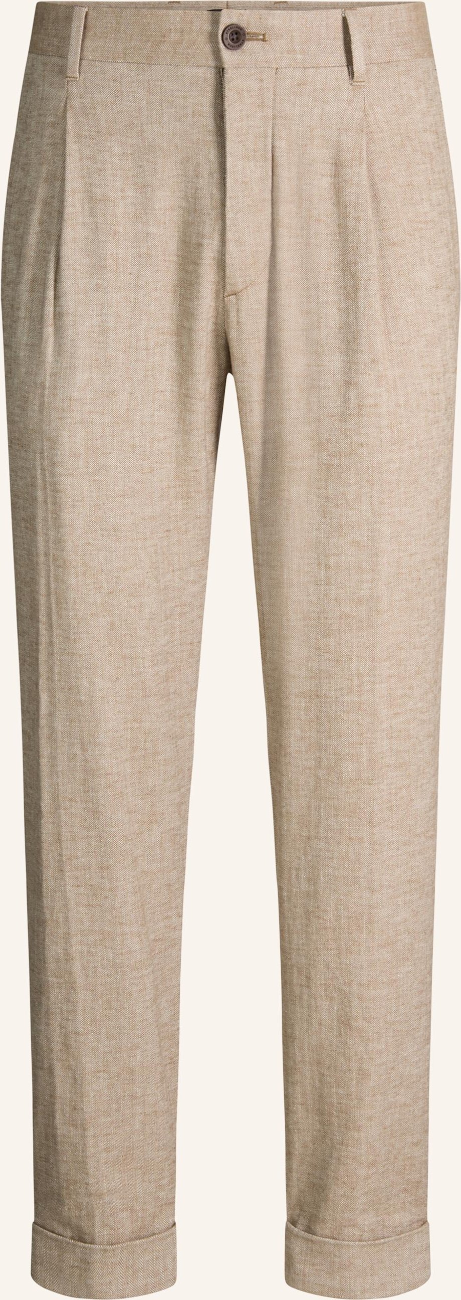 Strellson Bundfaltenhose Louis braun