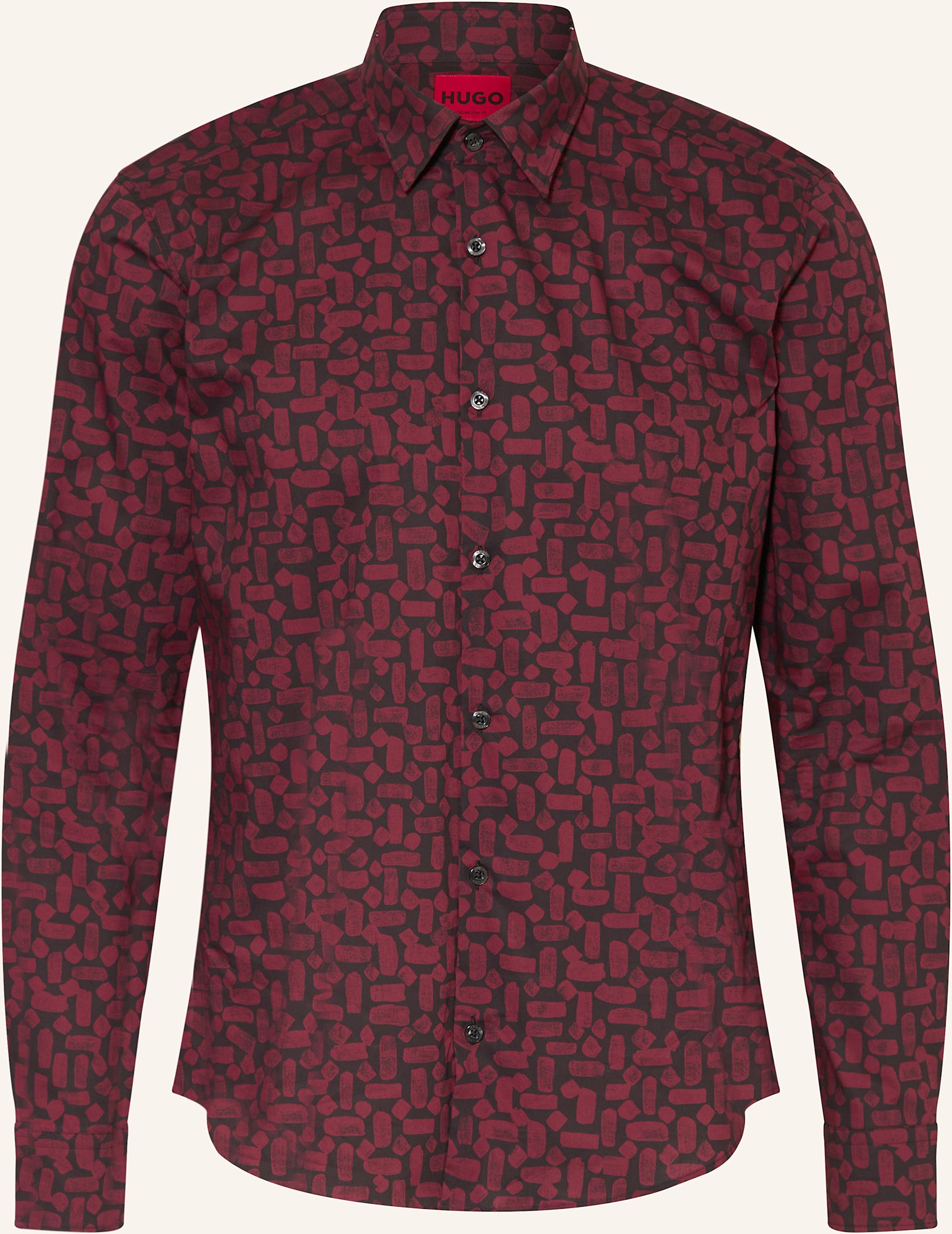 Hugo Hemd Erno Casual Slim Fit rot
