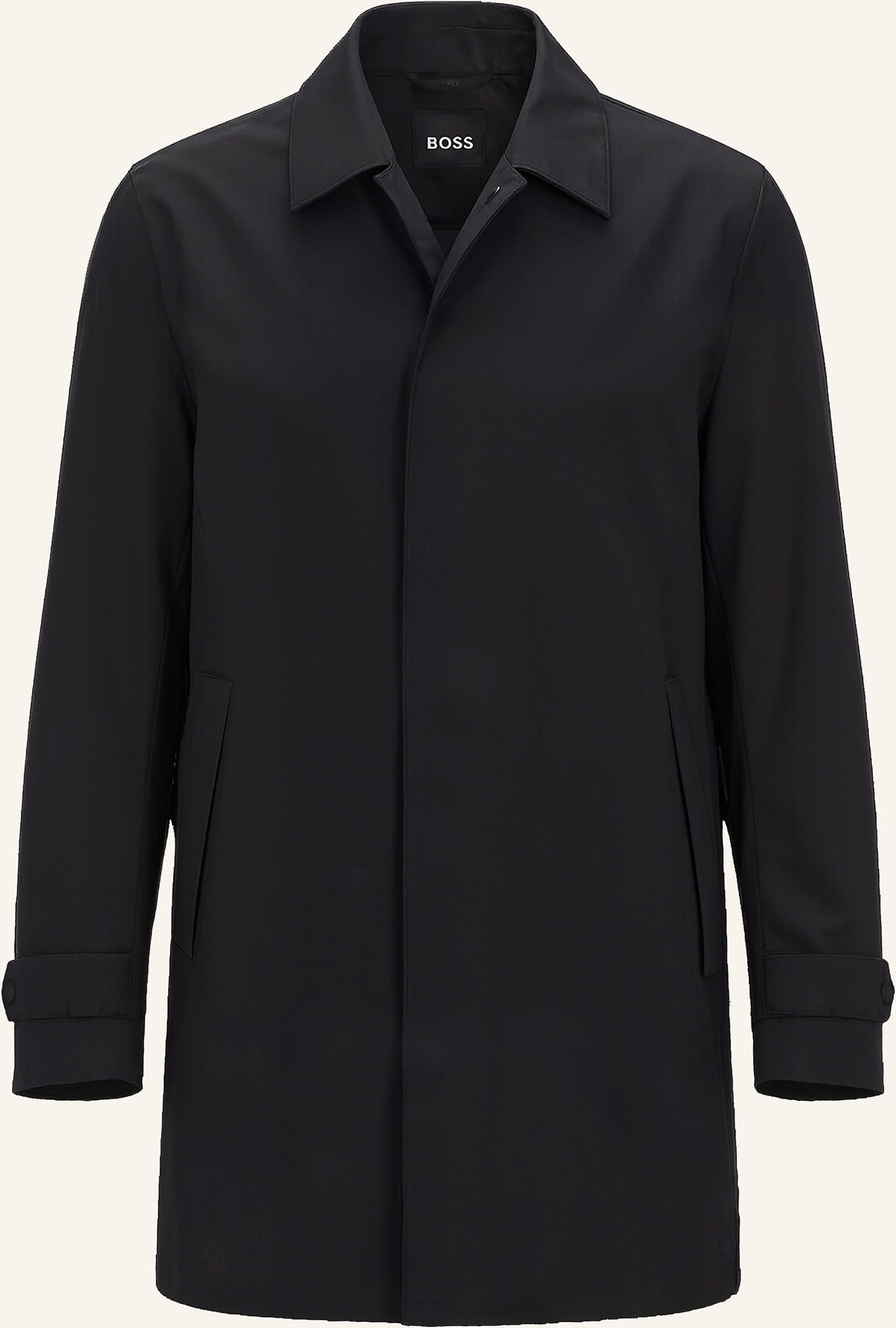 Boss Klassischer Mantel P-Jared-Goretex-253f Regular Fit schwarz