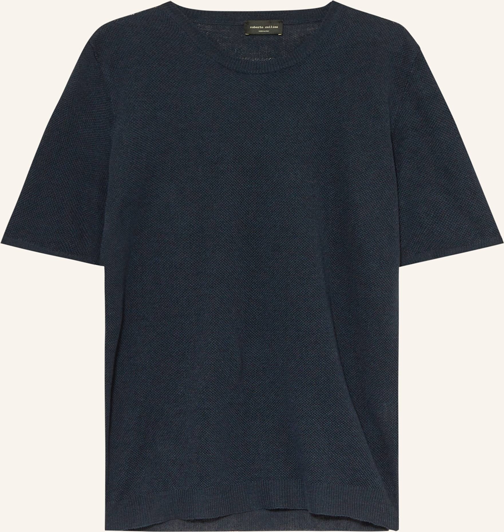 Roberto Collina Strickshirt Aus Leinen blau