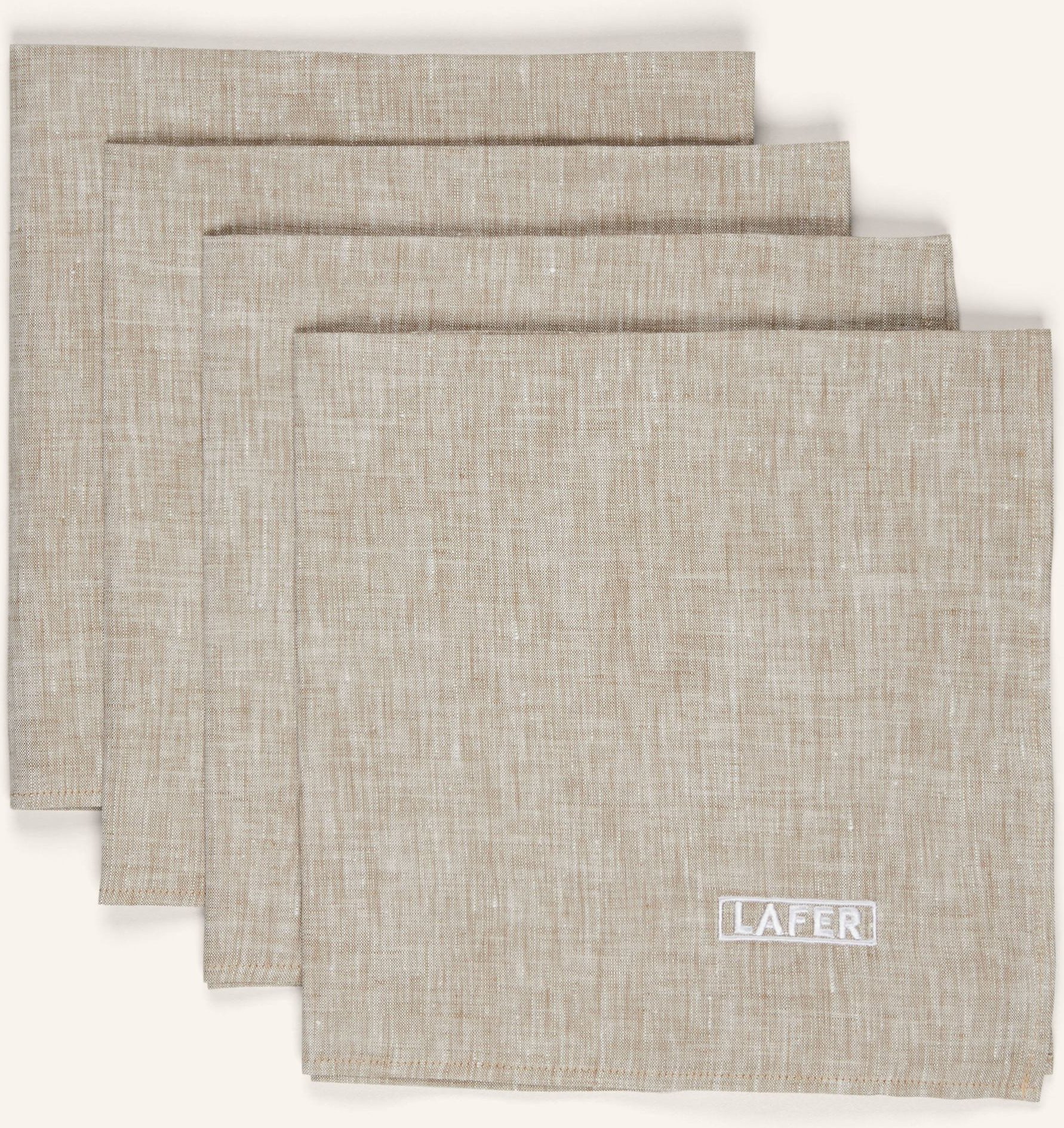 Johann Lafer Edition 4er-Set Stoffservietten Aus Leinen beige