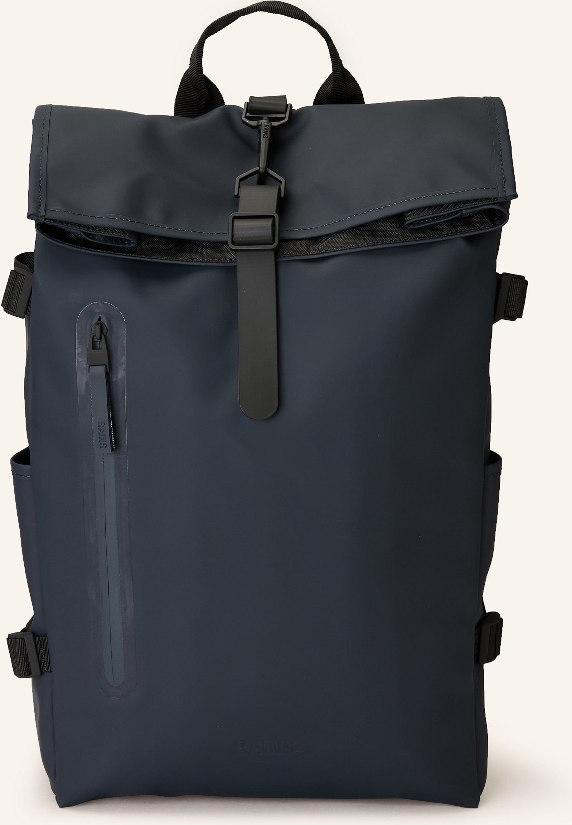 Thumbnail - Rains Rucksack Rolltop Large Mit Laptop-Fach blau