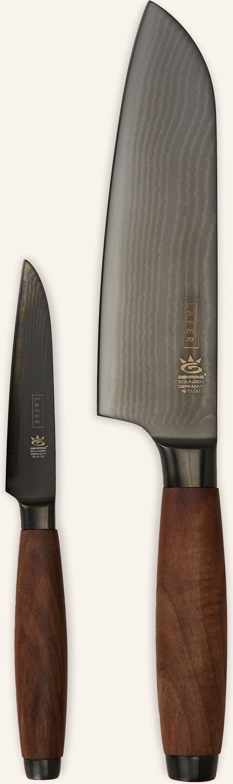 Johann Lafer Edition Set: Santokumesser Und Gemüsemesser schwarz