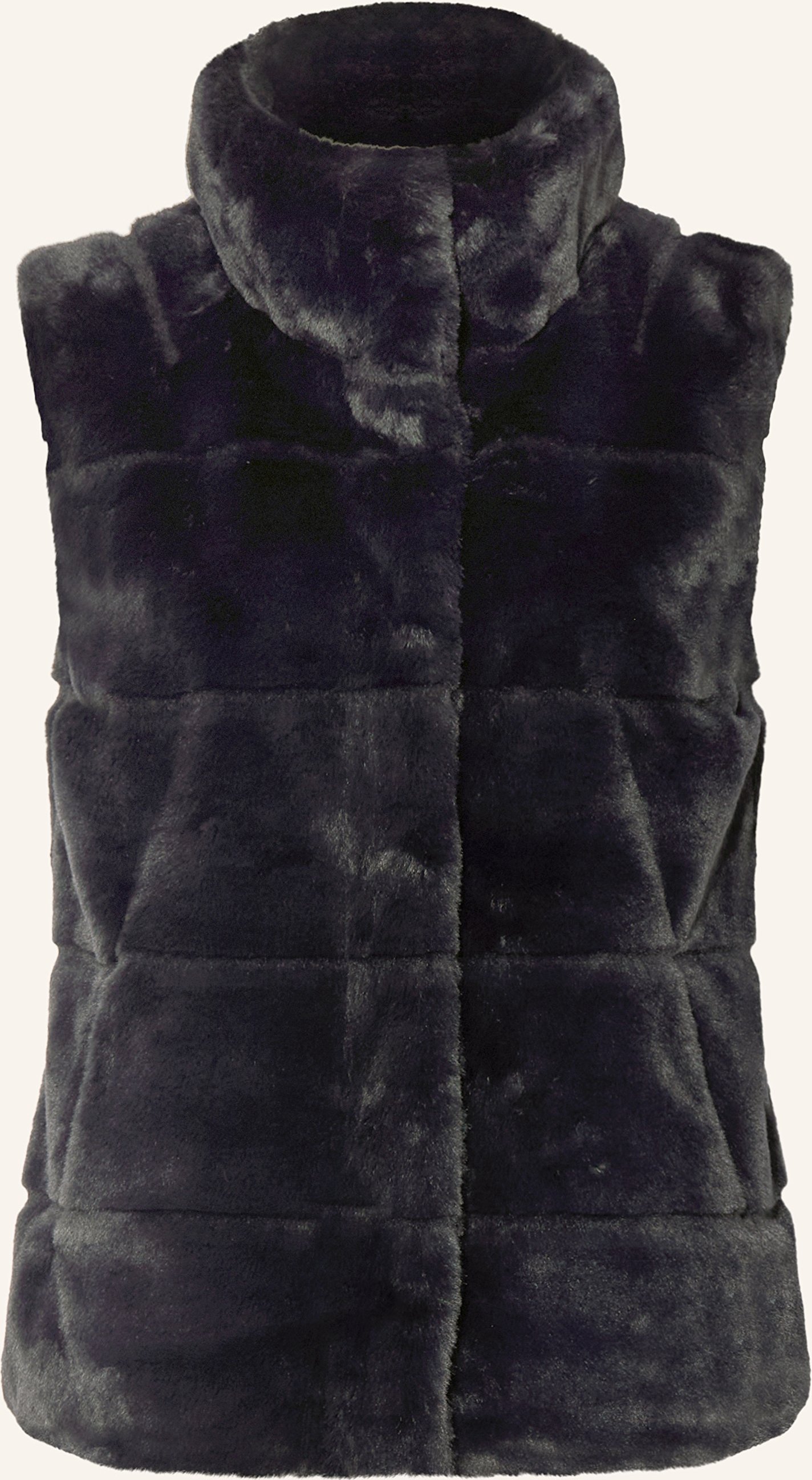 Monari Kunstfell-Weste blau