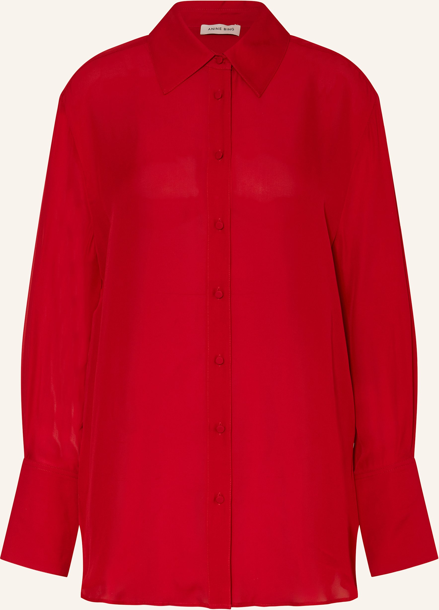Thumbnail - Anine Bing Hemdbluse Bridget Mit Seide rot
