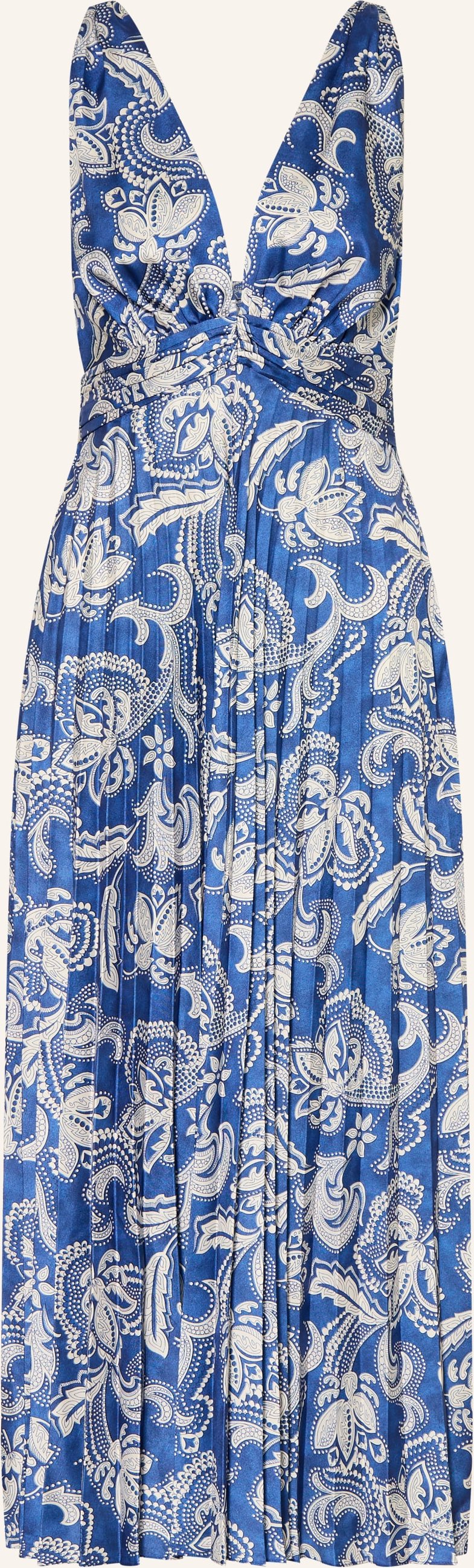 Sandro Satinkleid Mit Plissees weiss