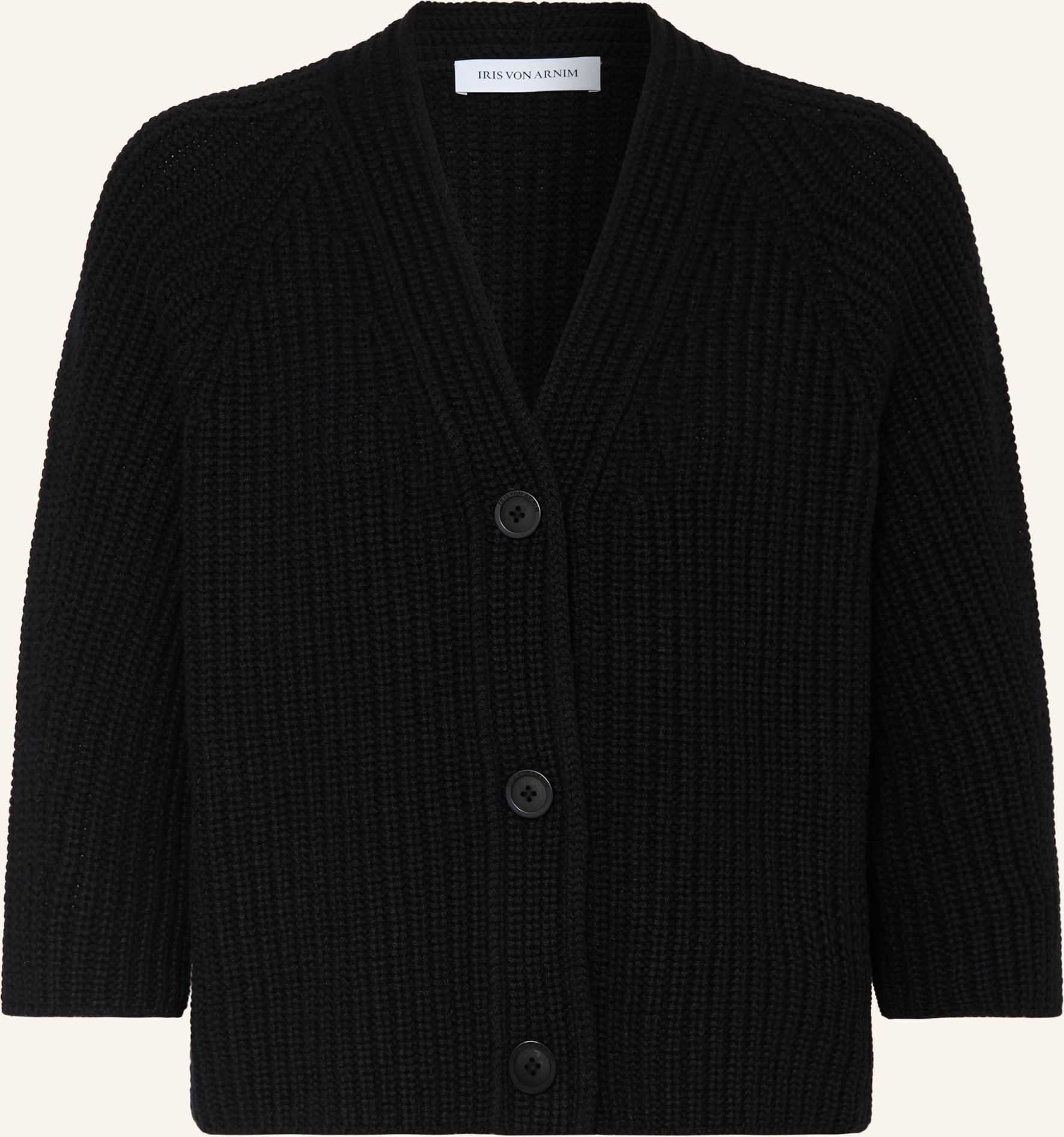 Iris Von Arnim Strickjacke Fallou Aus Cashmere Mit 3/4-Arm schwarz