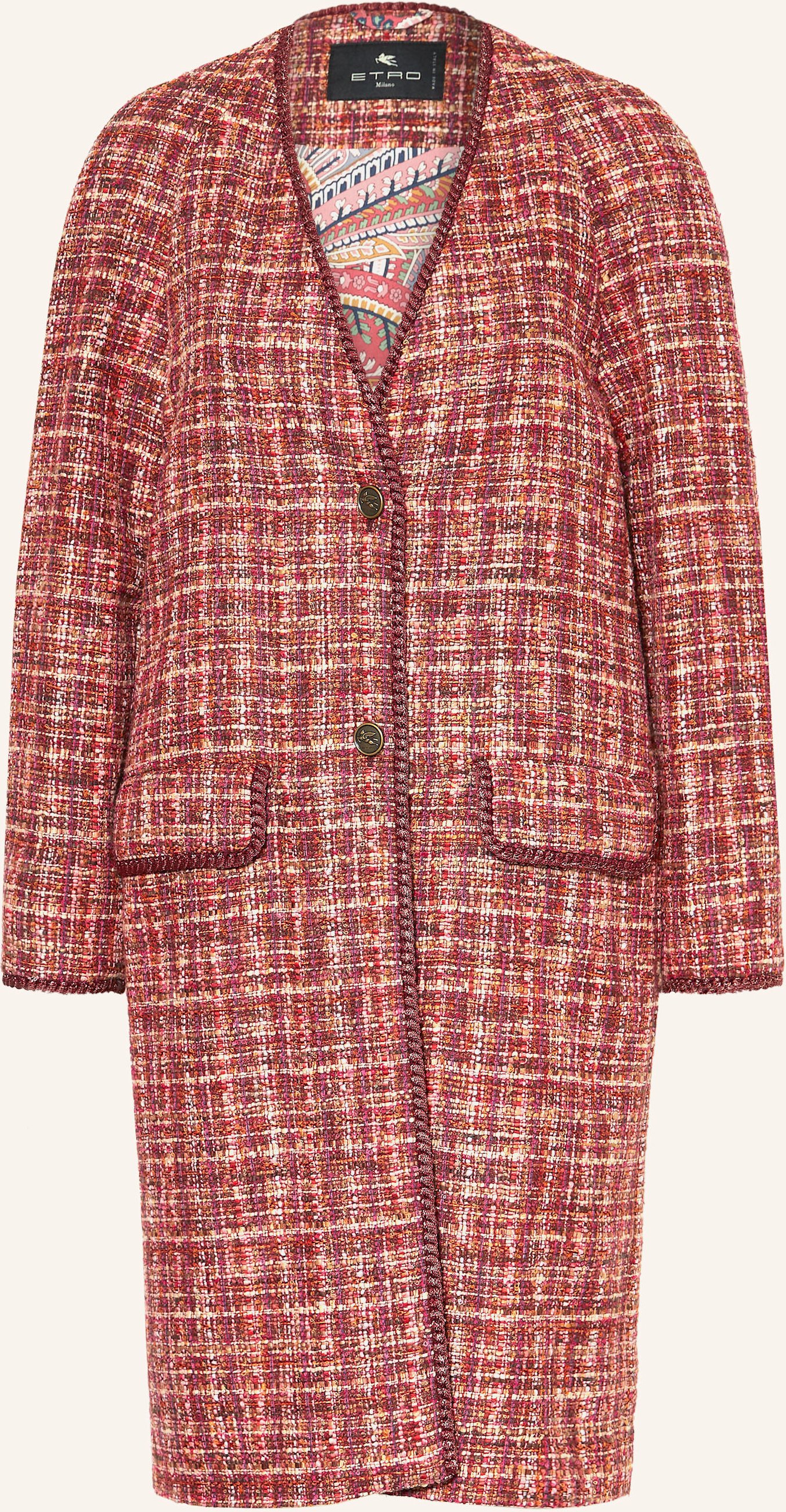 Thumbnail - Etro Tweed-Blazer rot