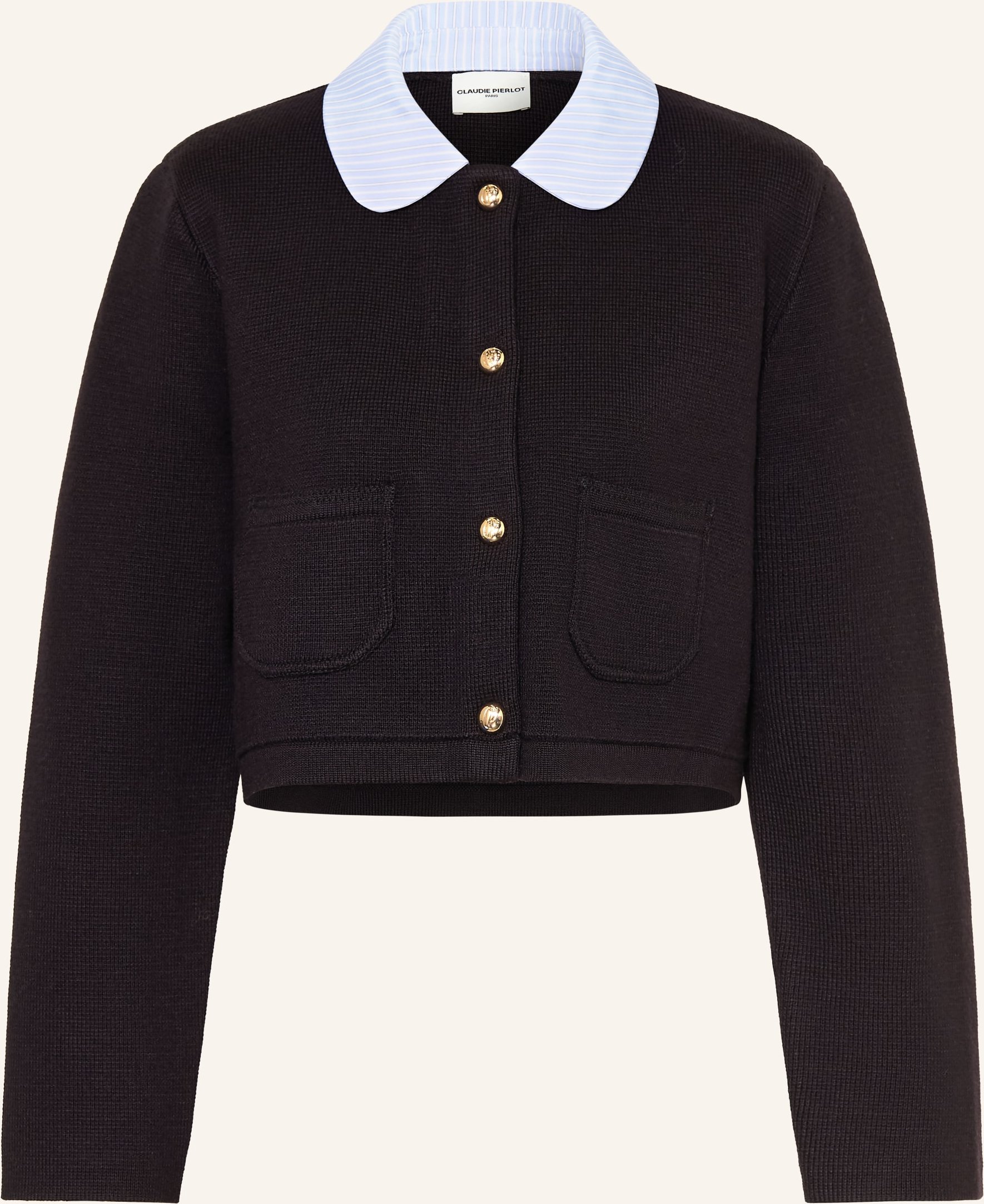 Claudie Pierlot Strickjacke Im Materialmix blau