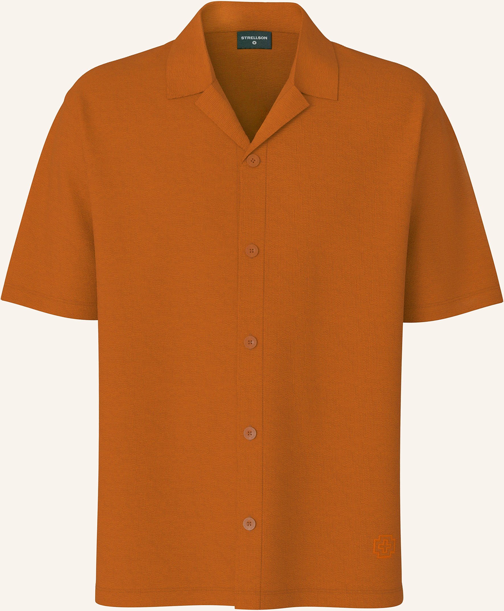 Strellson Strickhemd Soma Slim Fit braun