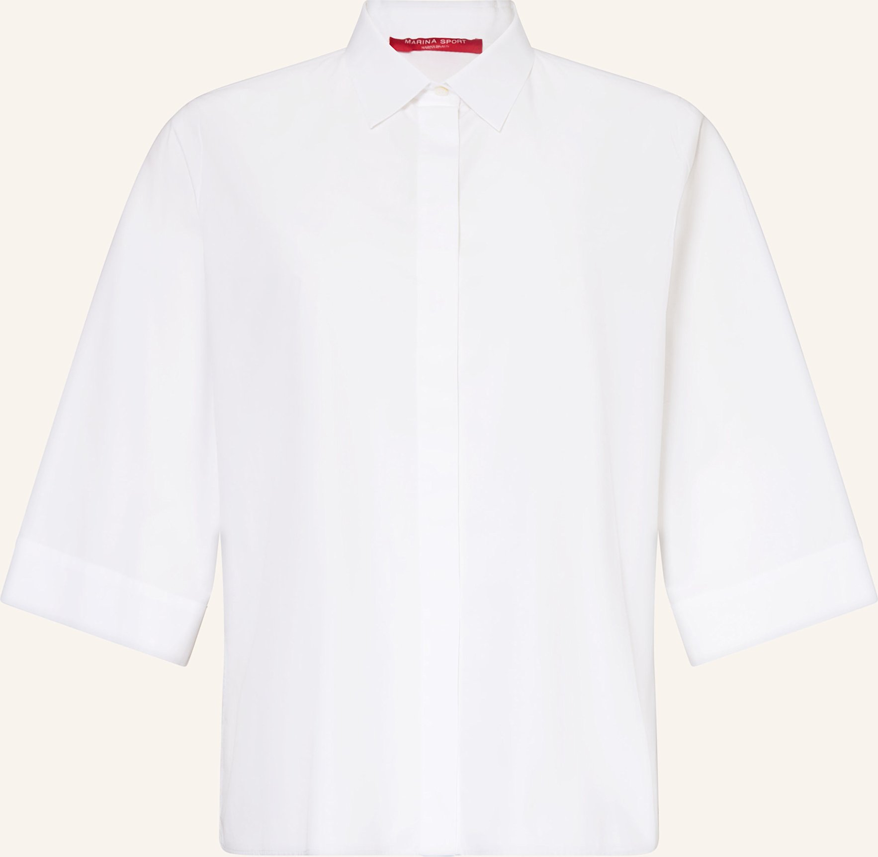 Marina Rinaldi Hemdbluse Micron Mit 3/4-Arm weiss