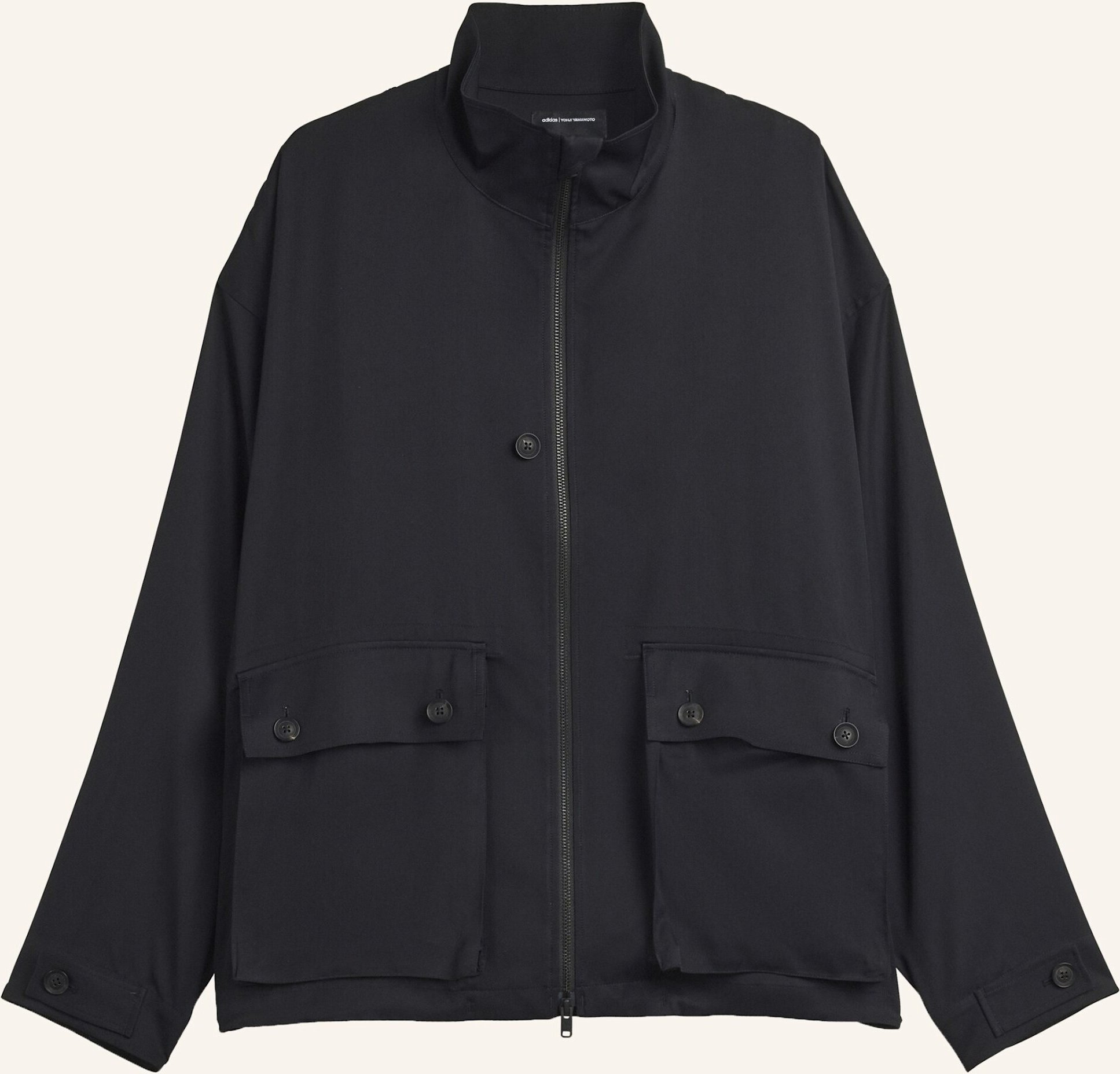 Y-3 Y-3 Oberteil Aus Viskose-Twill Mit Reissverschluss schwarz