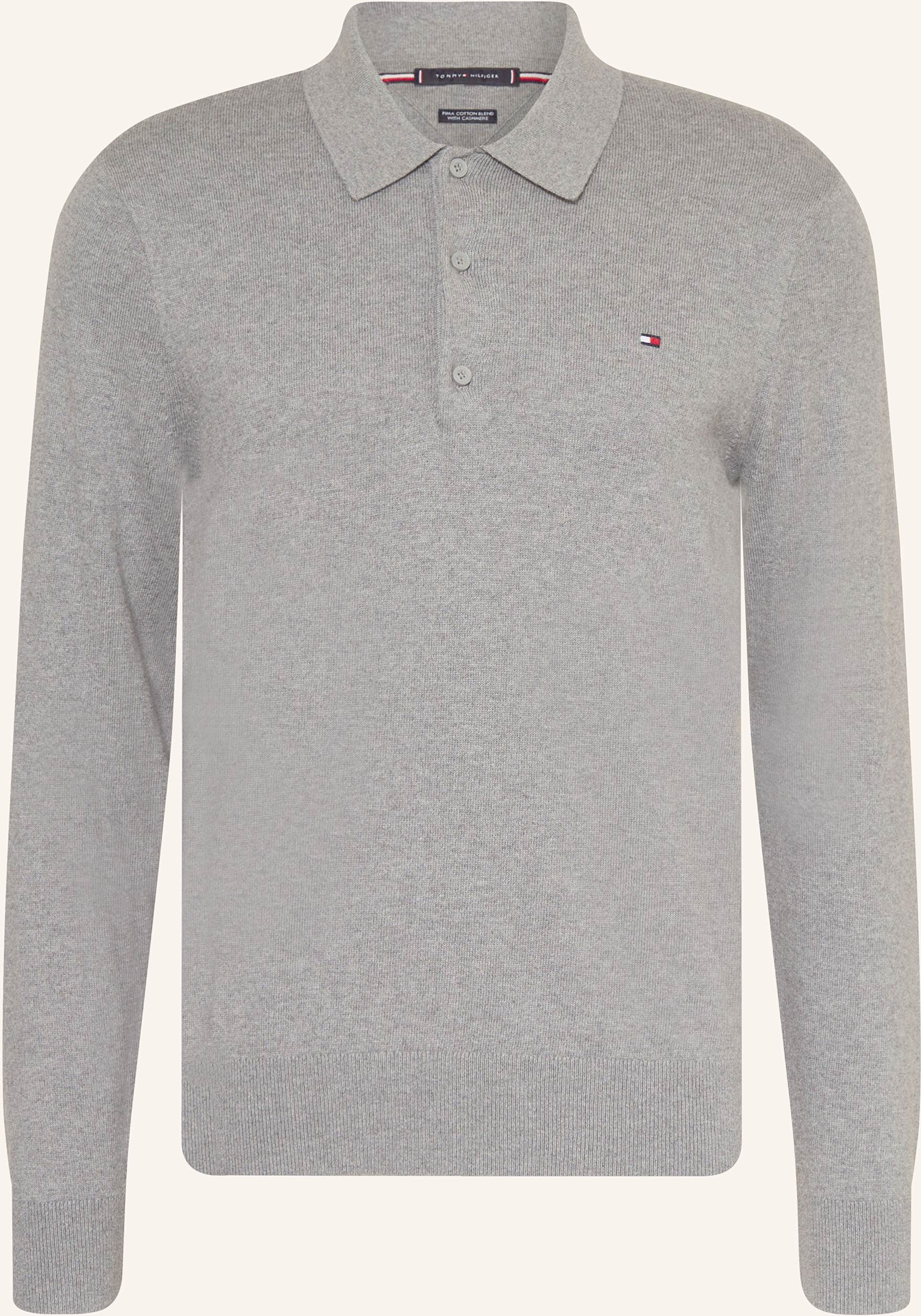 Tommy Hilfiger Strick-Poloshirt grau