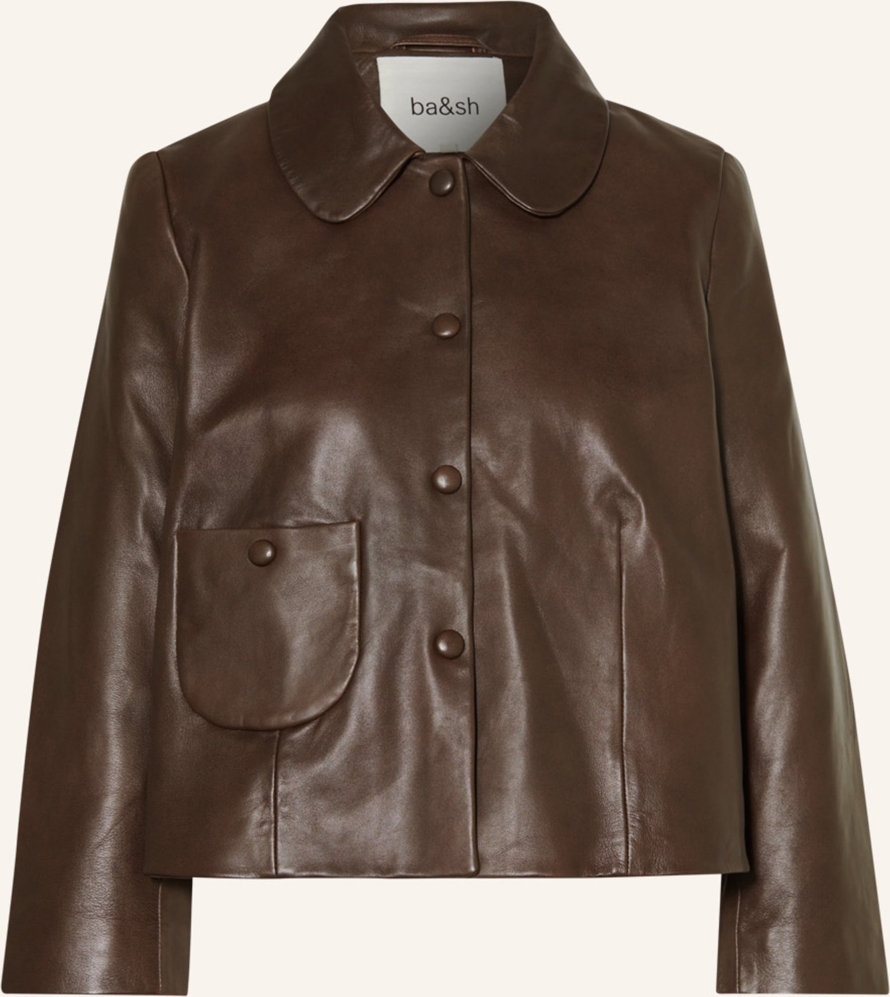 Ba&Sh Lederjacke Milos braun