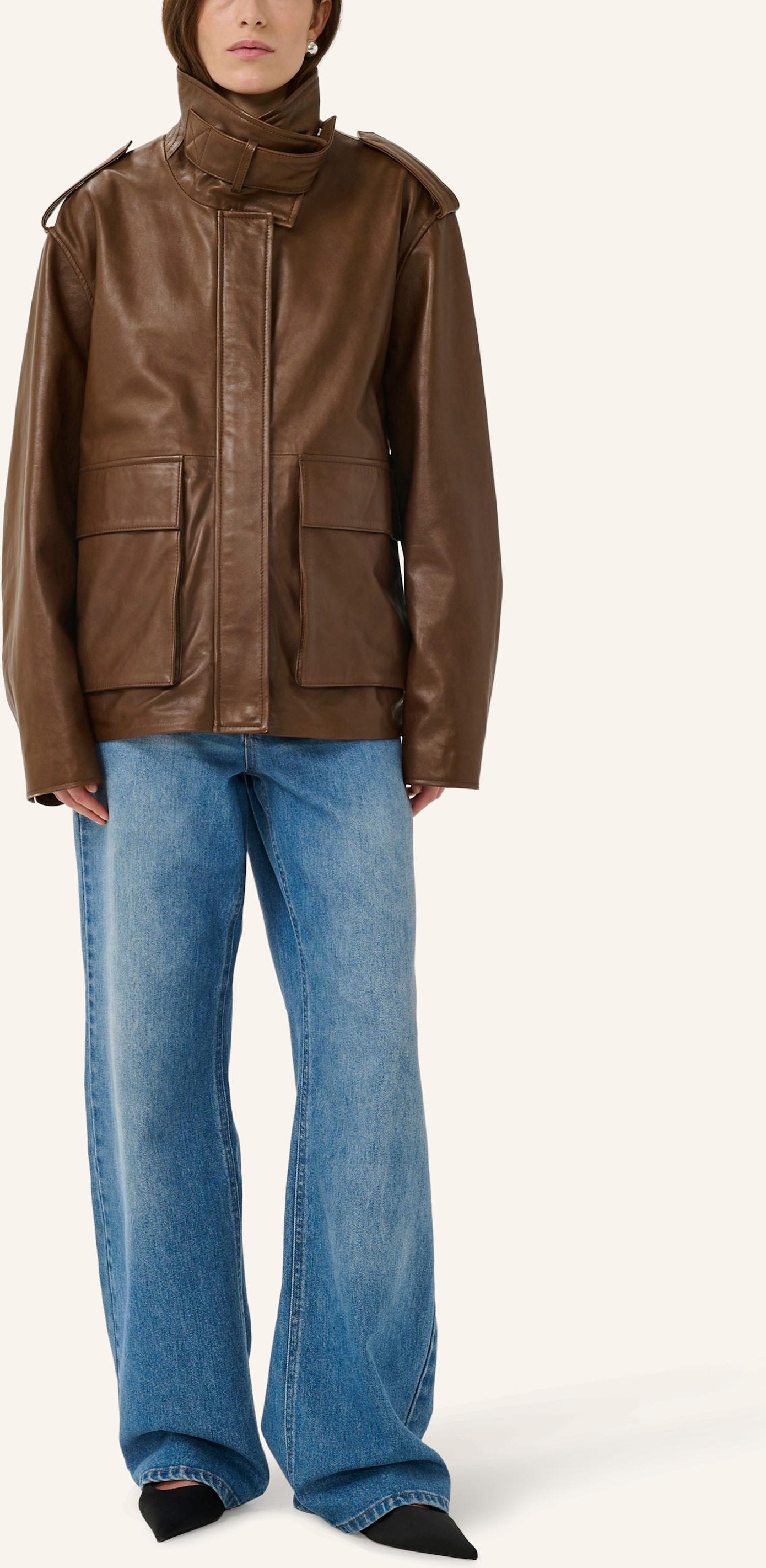 My Essential Wardrobe Lederjacke Mwdina braun