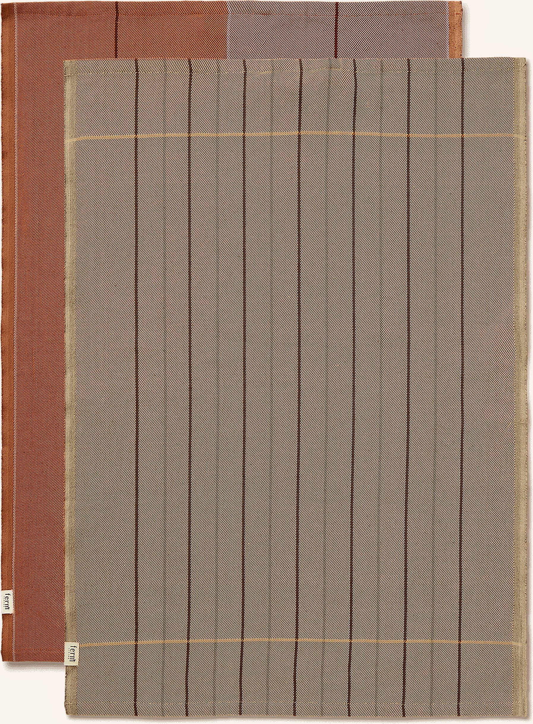 Thumbnail - Ferm Living 2er-Set Geschirrtücher braun