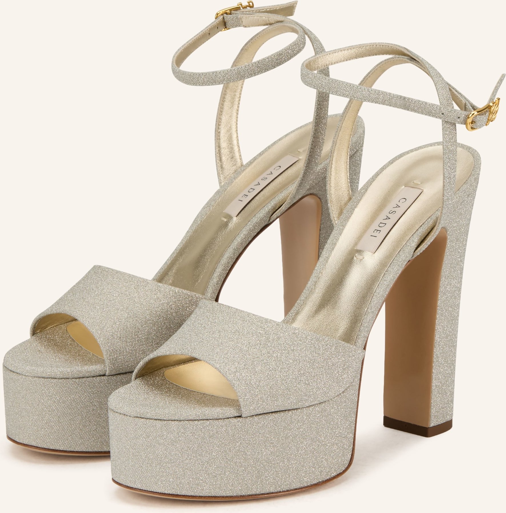Casadei Plateau-Sandaletten Patty beige