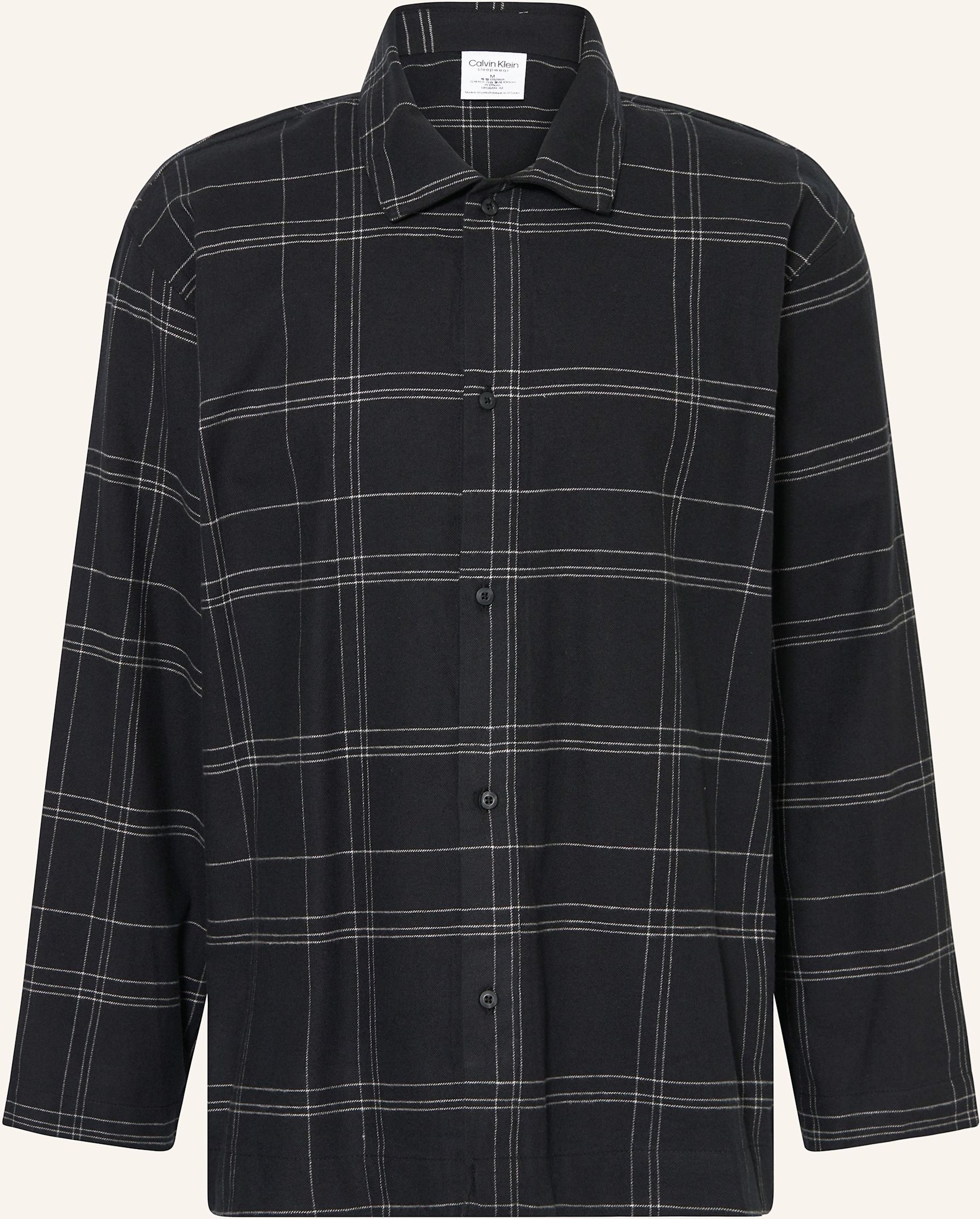 Calvin Klein Schlafshirt Aus Flanell grau