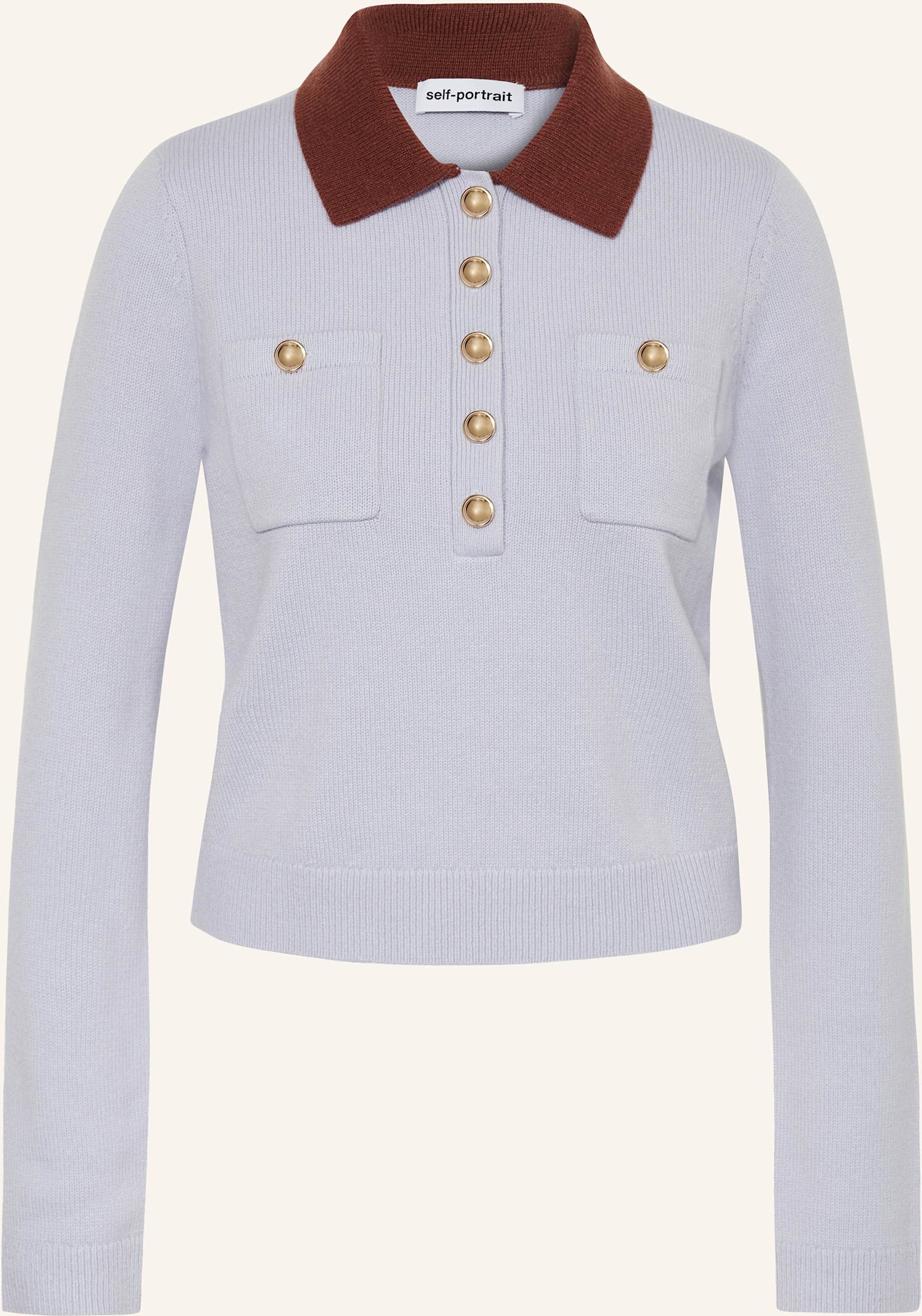 Self-Portrait Pullover blau