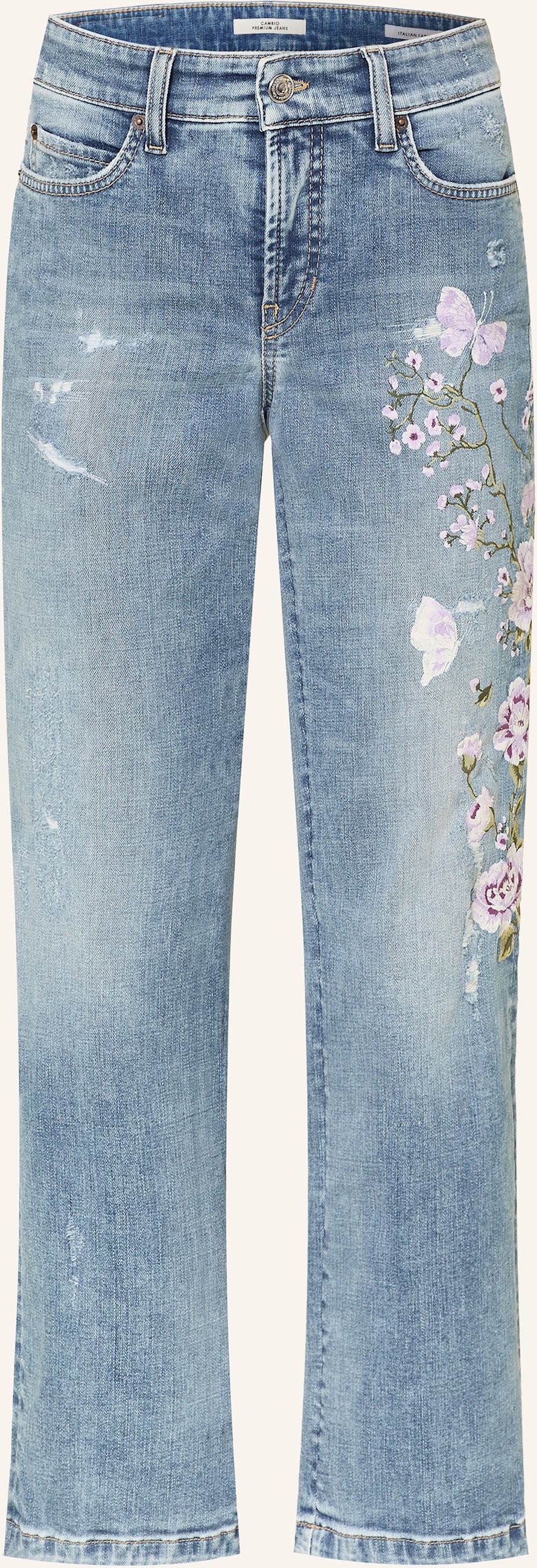 Cambio Straight Jeans Paris blau