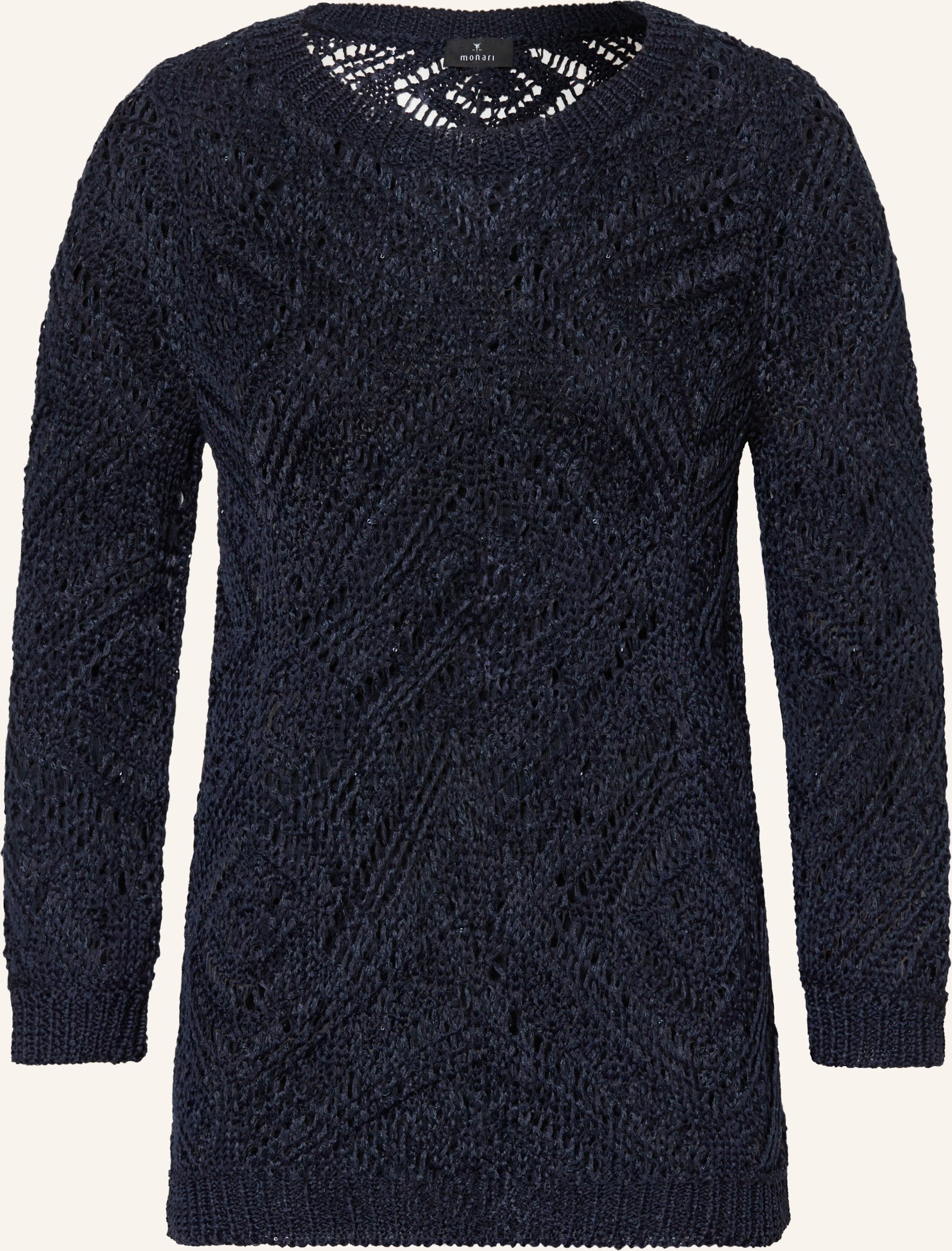 Monari Pullover Mit Pailletten blau