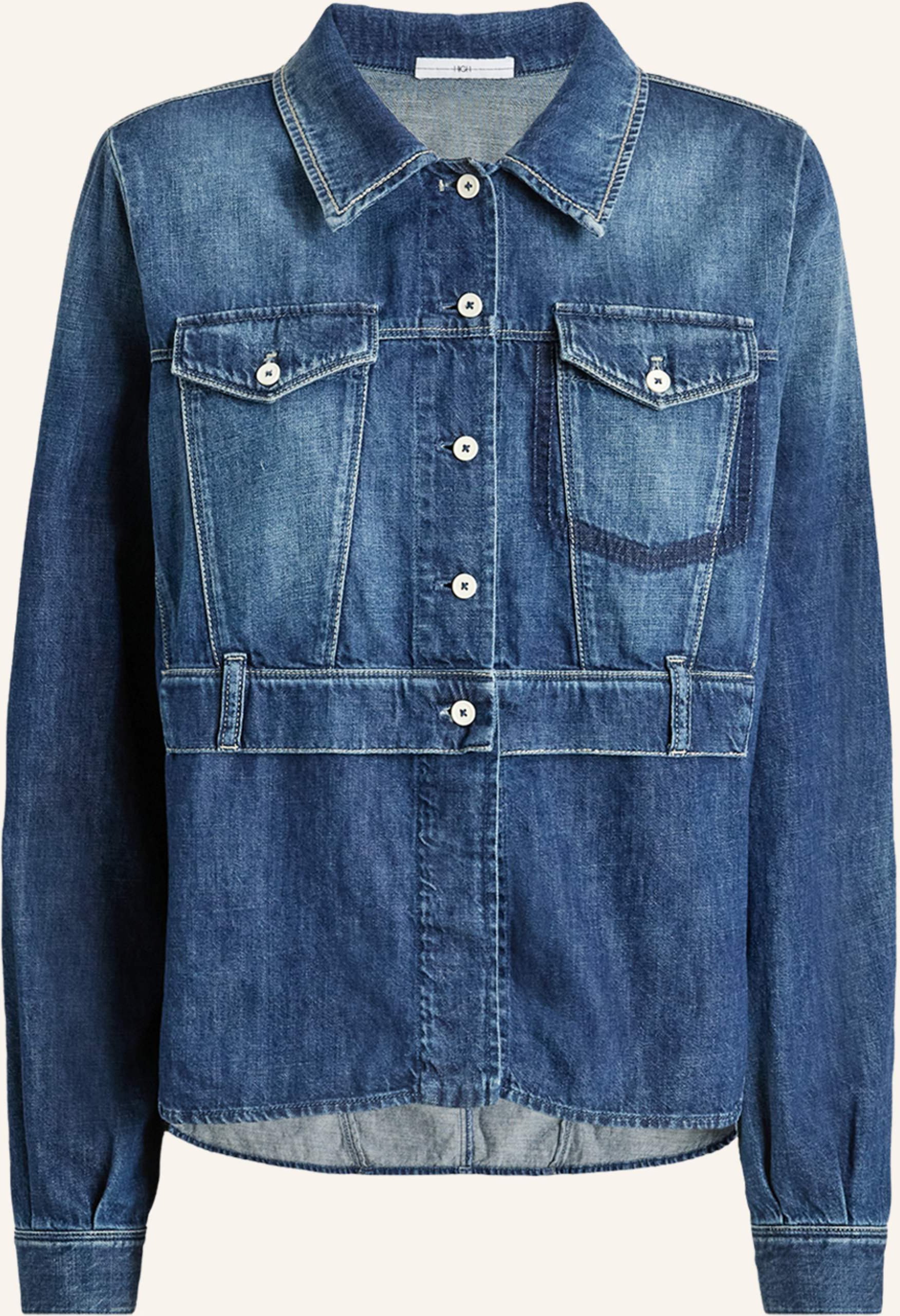 High Jeansbluse Majorette blau