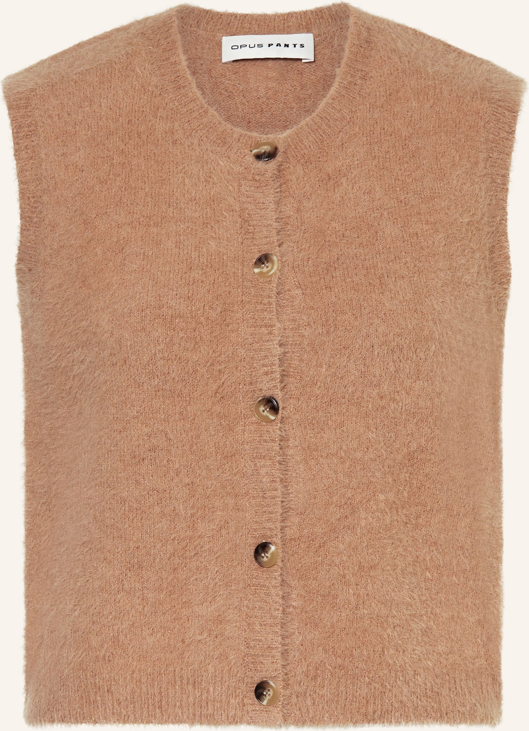 Opus Pants Strickweste Porah braun