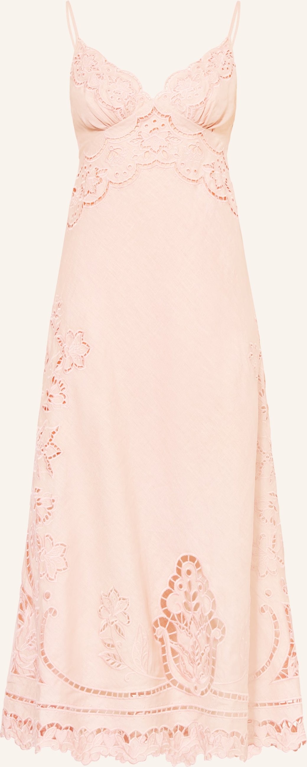 Farm Rio Kleid Mit Lochspitze rosa