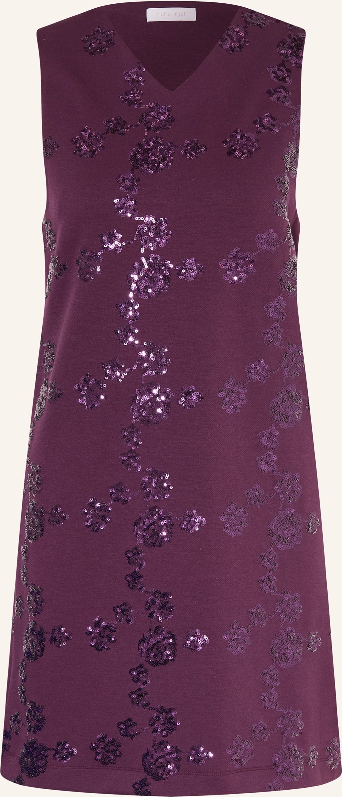 Rich & Royal Kleid Mit Pailletten rot