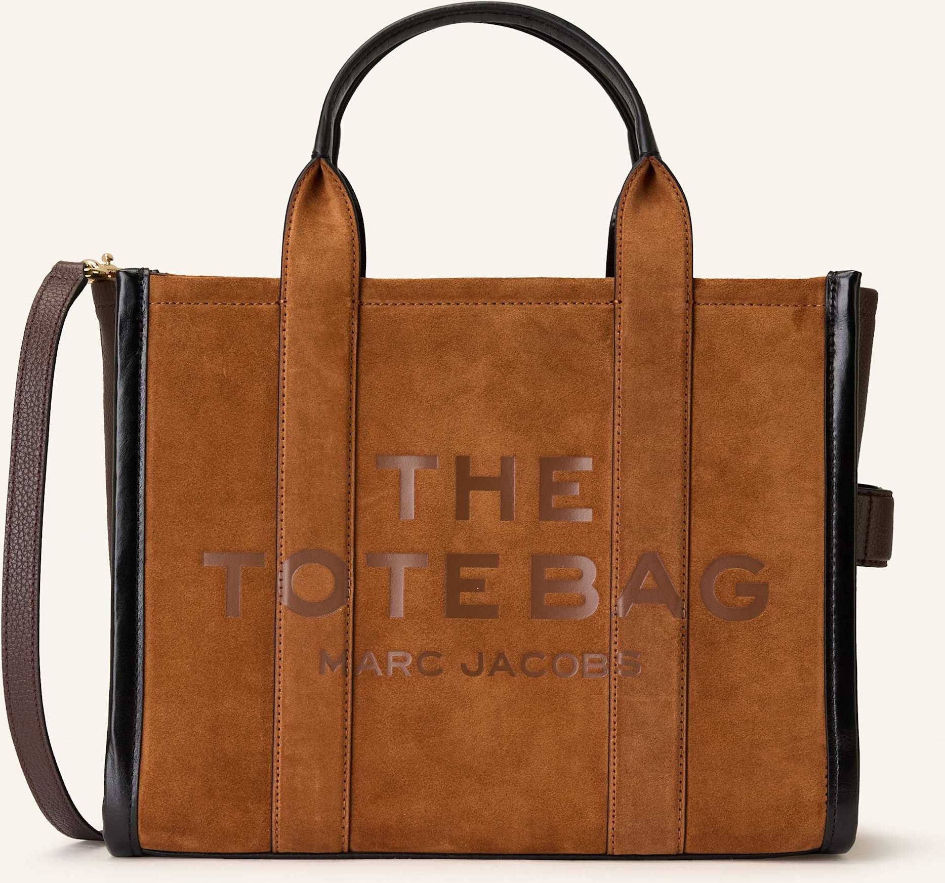 Thumbnail - Marc Jacobs Shopper The Suede Medium Tote Bag braun