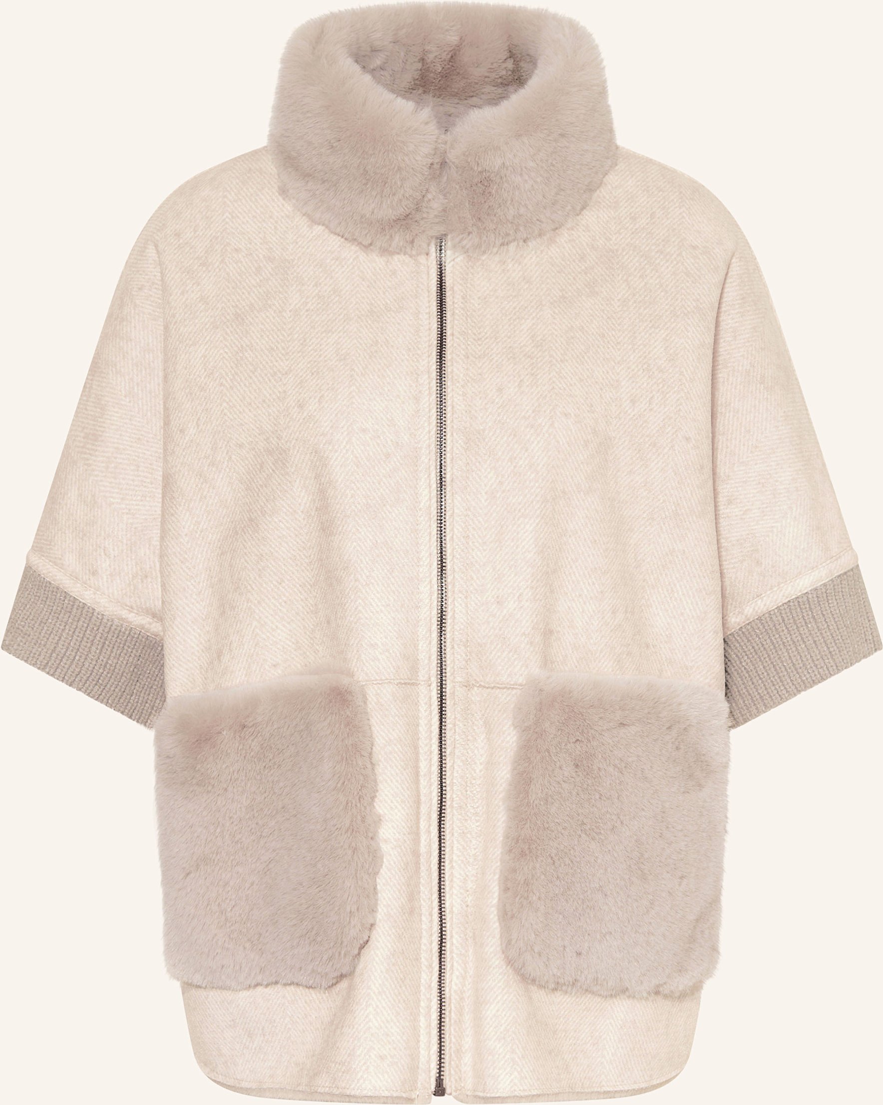Milestone Weste Msaudrey Zum Wenden Mit Kunstpelz beige